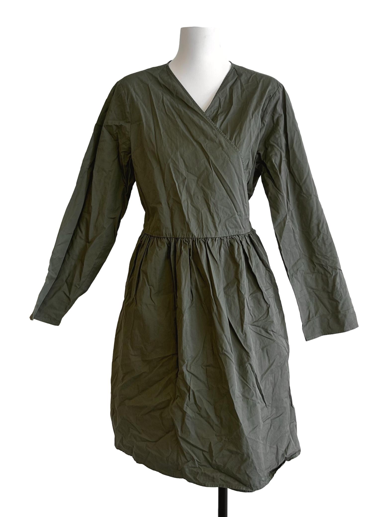 COS Sage Green Wrap Dress