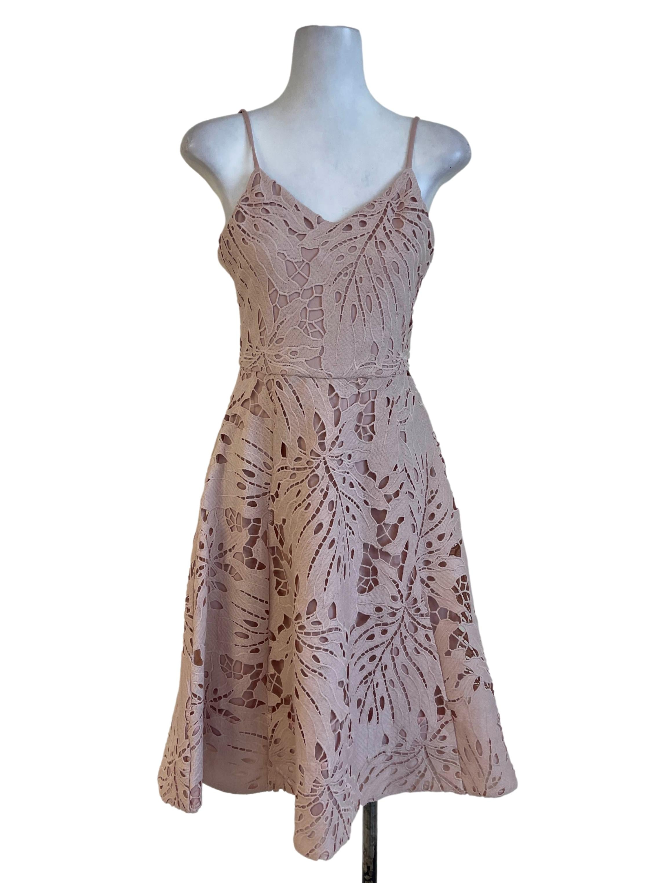 chinese dress ladies The Thread Theory Peach Pink Lace Dress