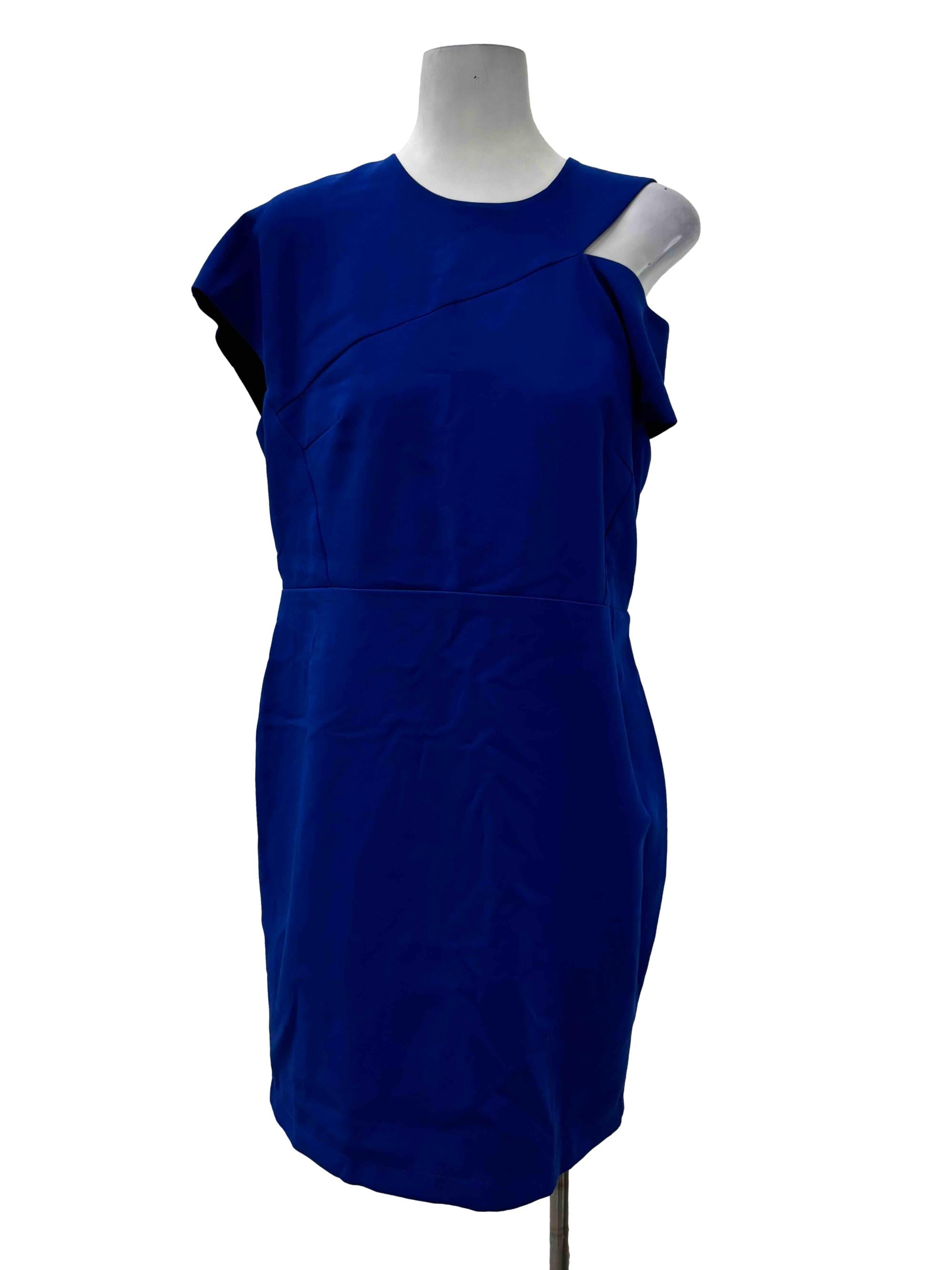 Yacht 21 Cobalt Blue Off Shoulder Pencil Dress | REFASH Yacht 21 Cobalt Blue Off Shoulder Pencil Dress | REFASH