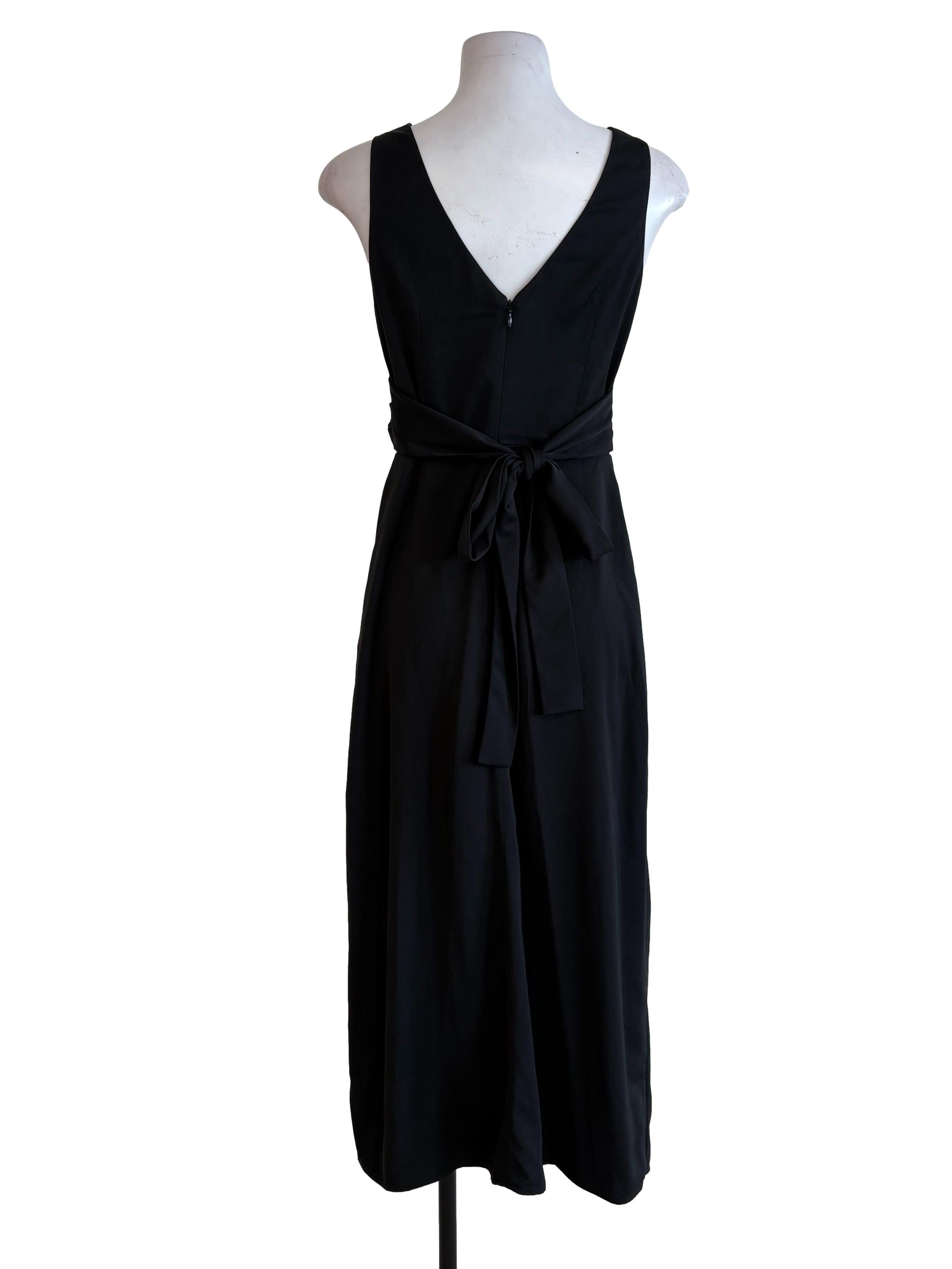 Runaway Bandits Black Wrap Dress REFASH