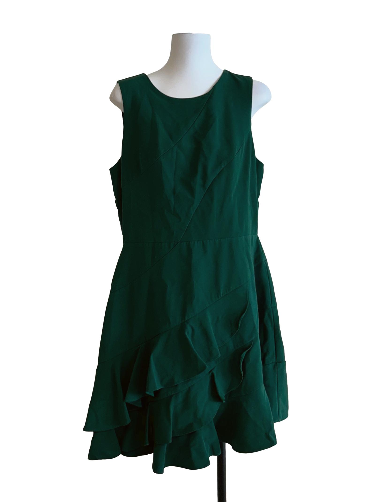 Adelyn Rae Emerald Green Ruffle Dress