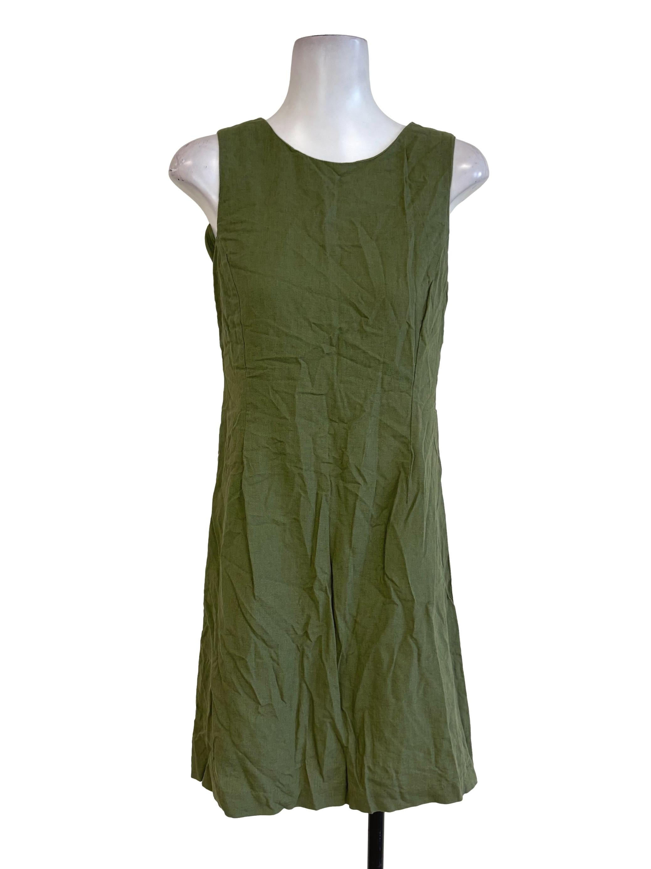 Olive Green Sheath Dress | REFASH Olive Green Sheath Dress | REFASH
