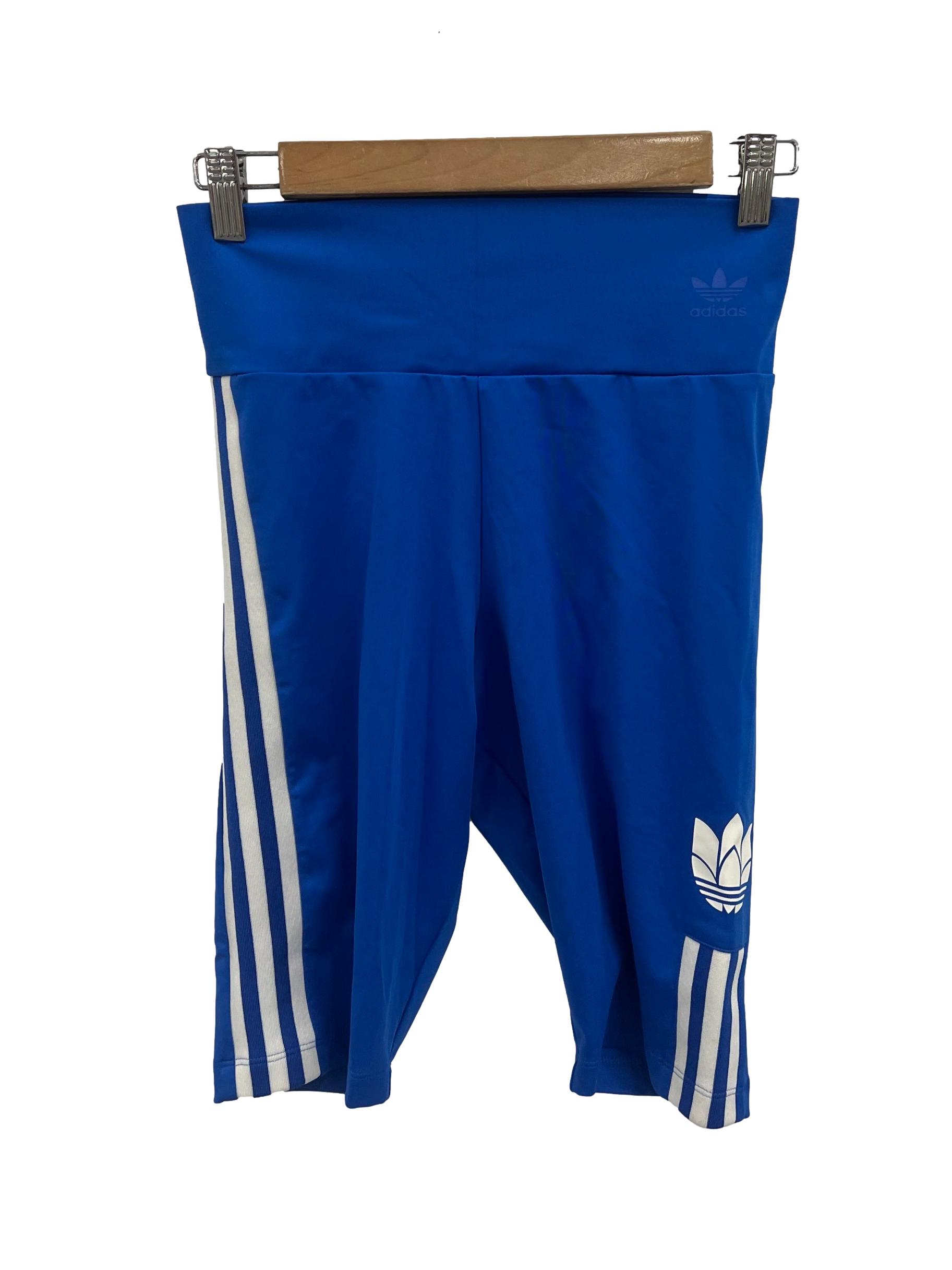 Blue adidas biker shorts sale