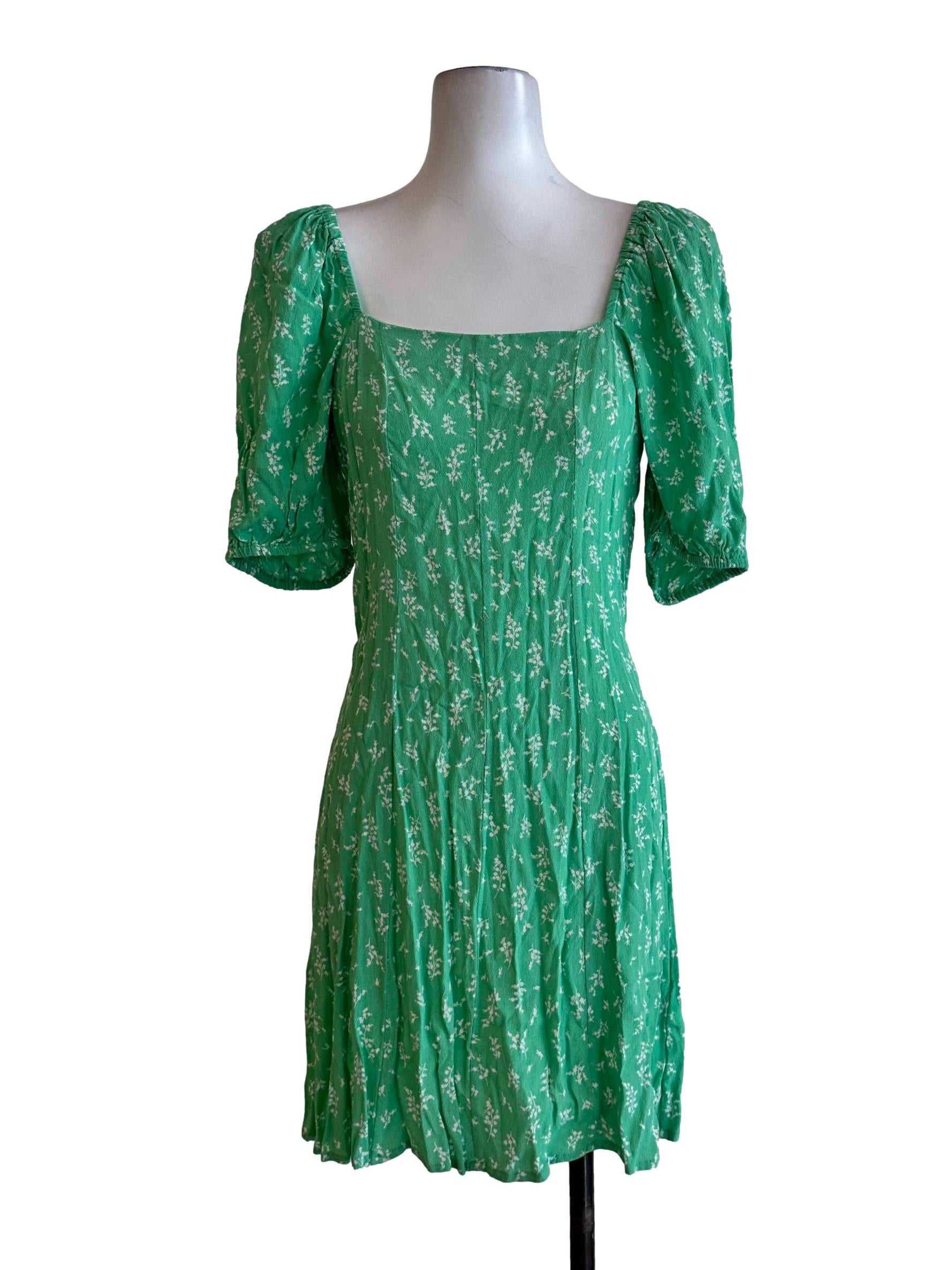 & Other Stories Fern Green Floral Printed Dress
