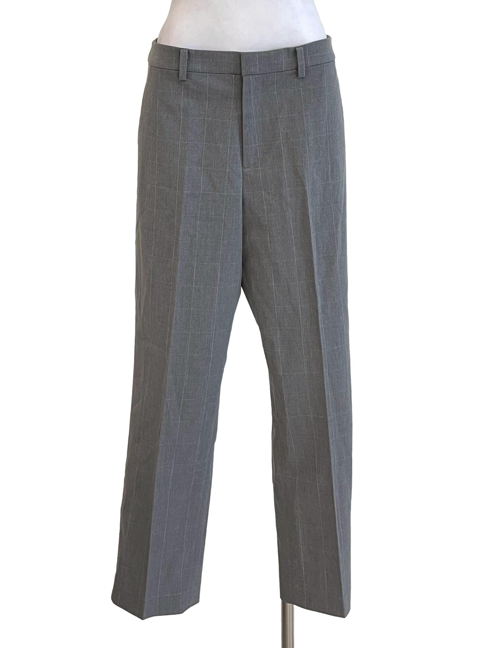 uniqlo dress pants Uniqlo Grey Graph Formal Trousers