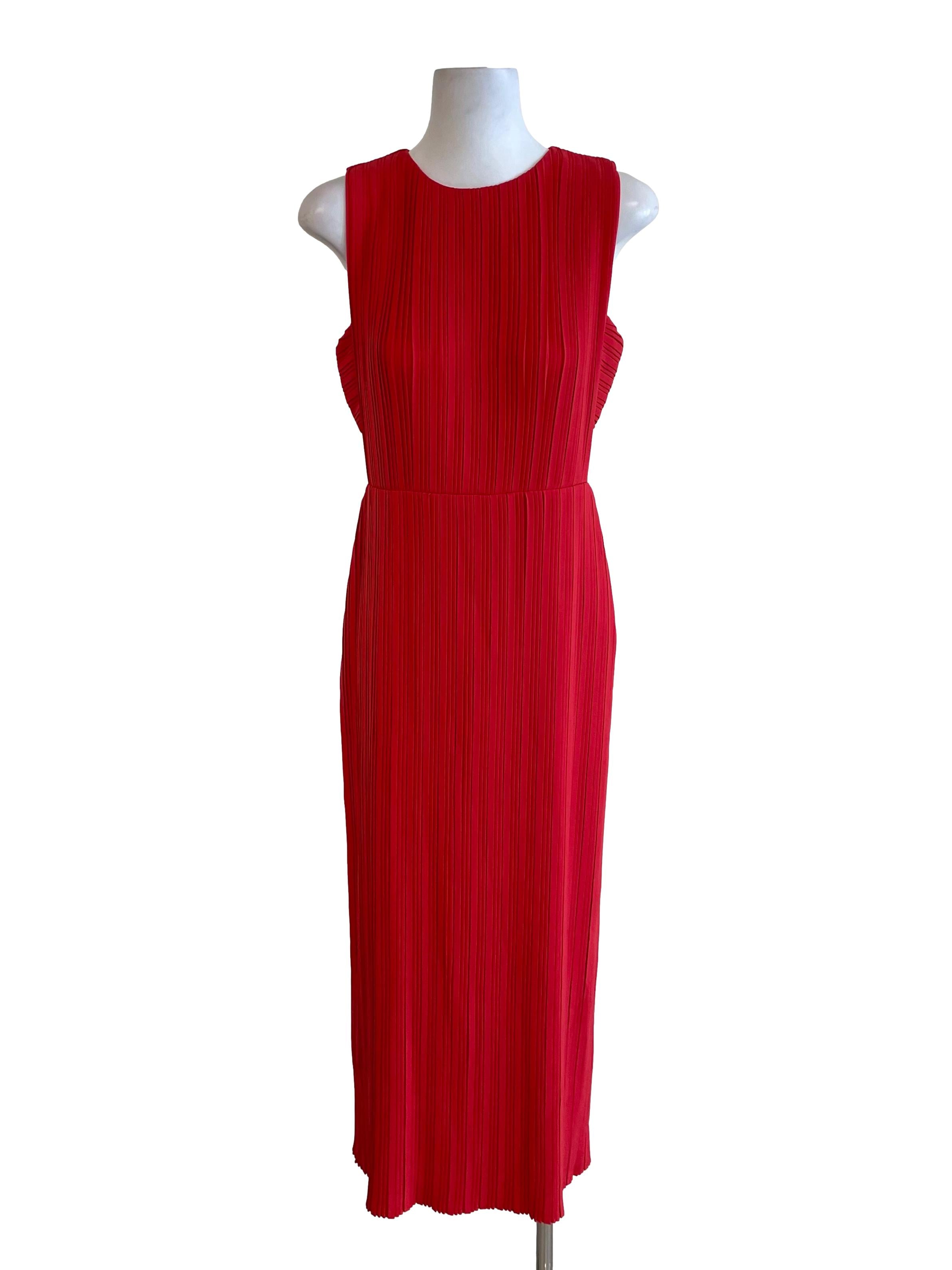 Love Bonito Red Accordion Open Waist Dress