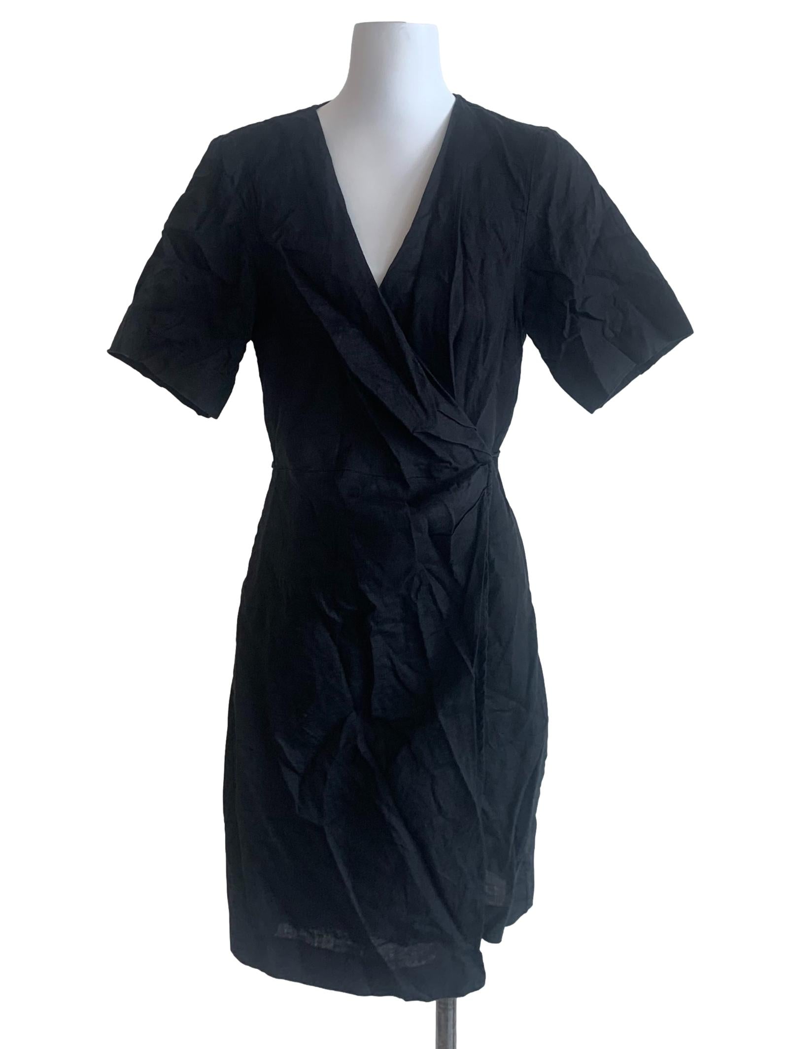 & Other Stories Black Wrap Dress