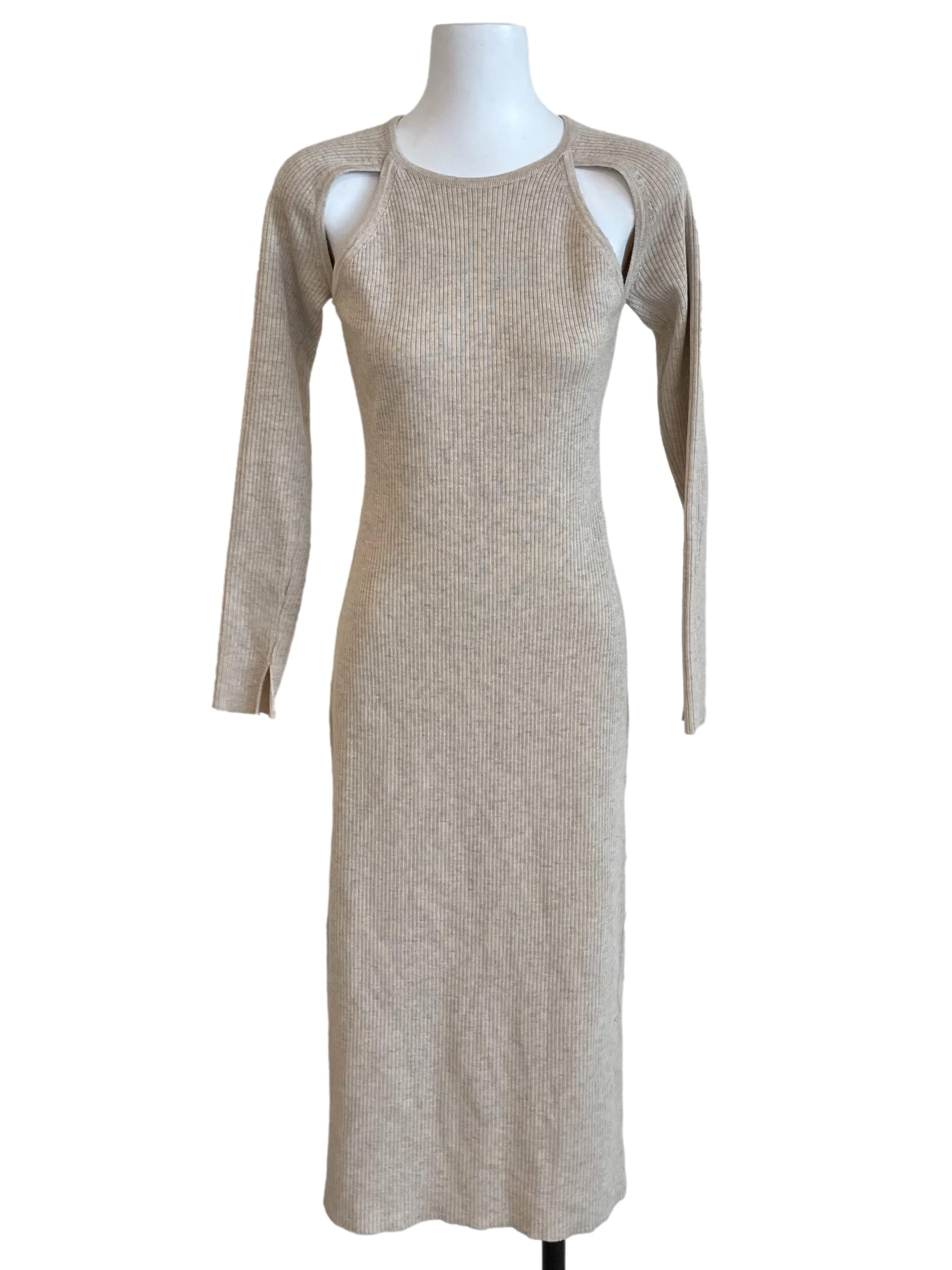 Love Bonito Beige Glittery Knit Bodycon Dress