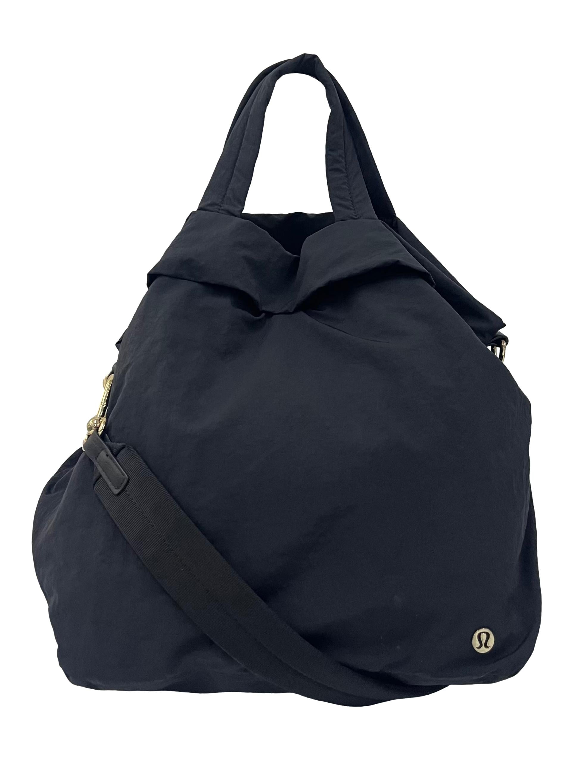 lululemon bag black Lululemon Black Tote Bag With Detachable Crossbody Strap