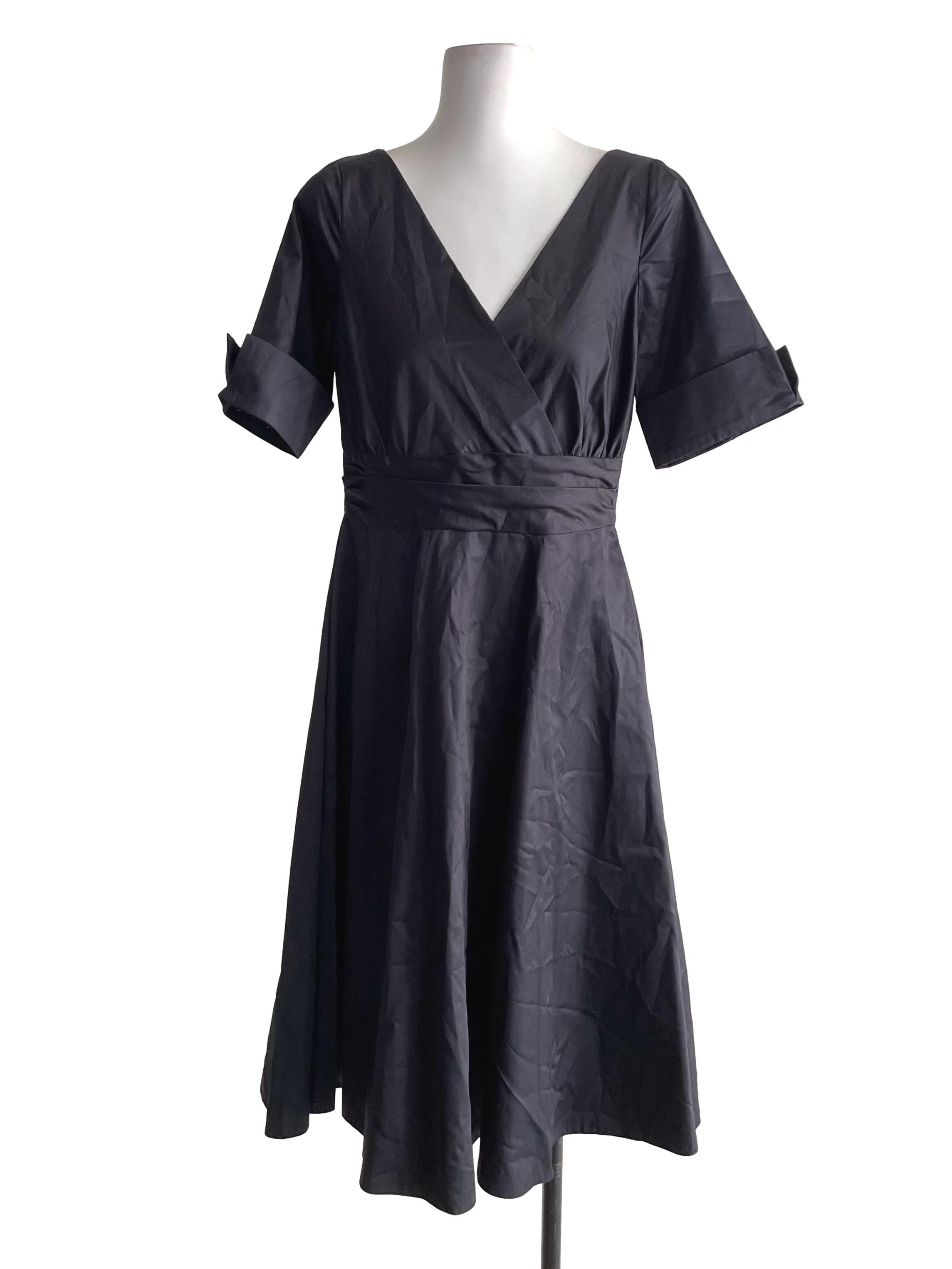 blue dress for baby girl Strapless Taffeta Dress-Black main image 0