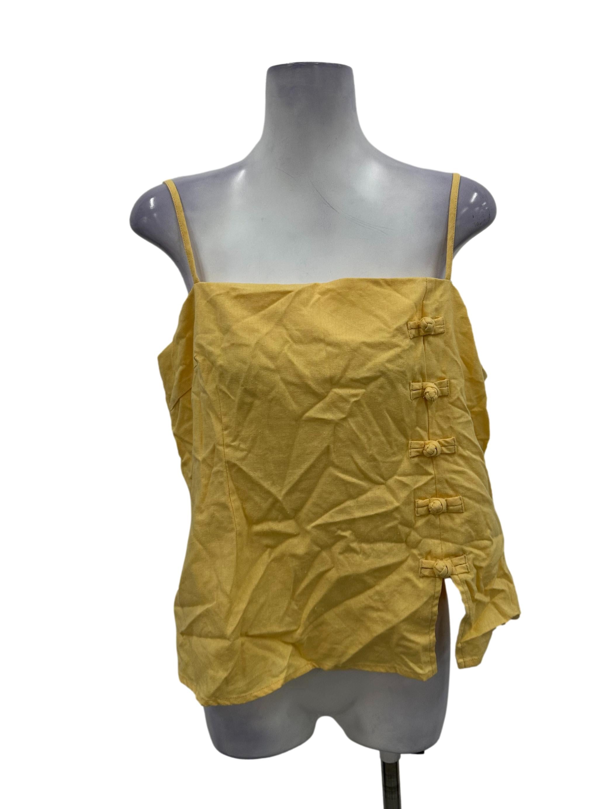 Golden Yellow Side Knot Top
