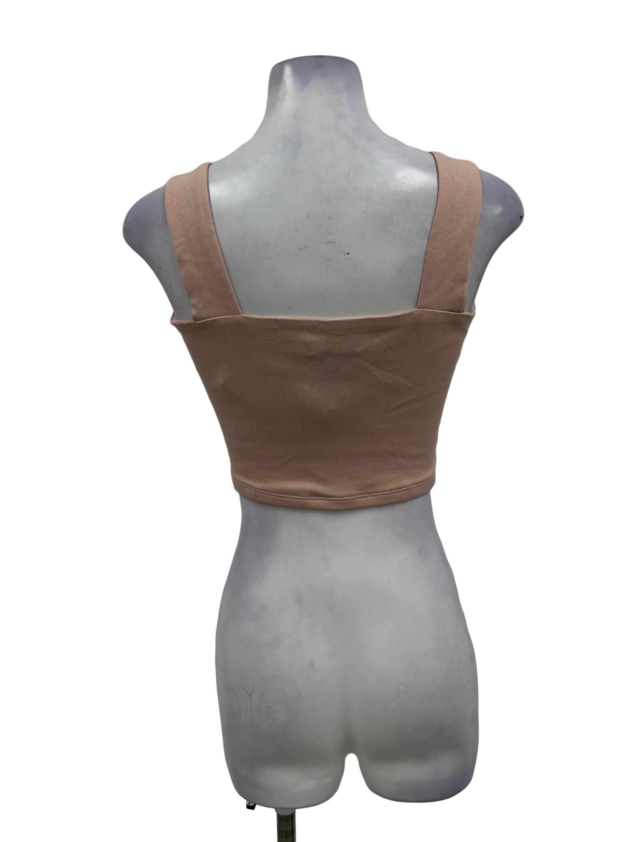 Pastel Pink Square Neck Padded Top