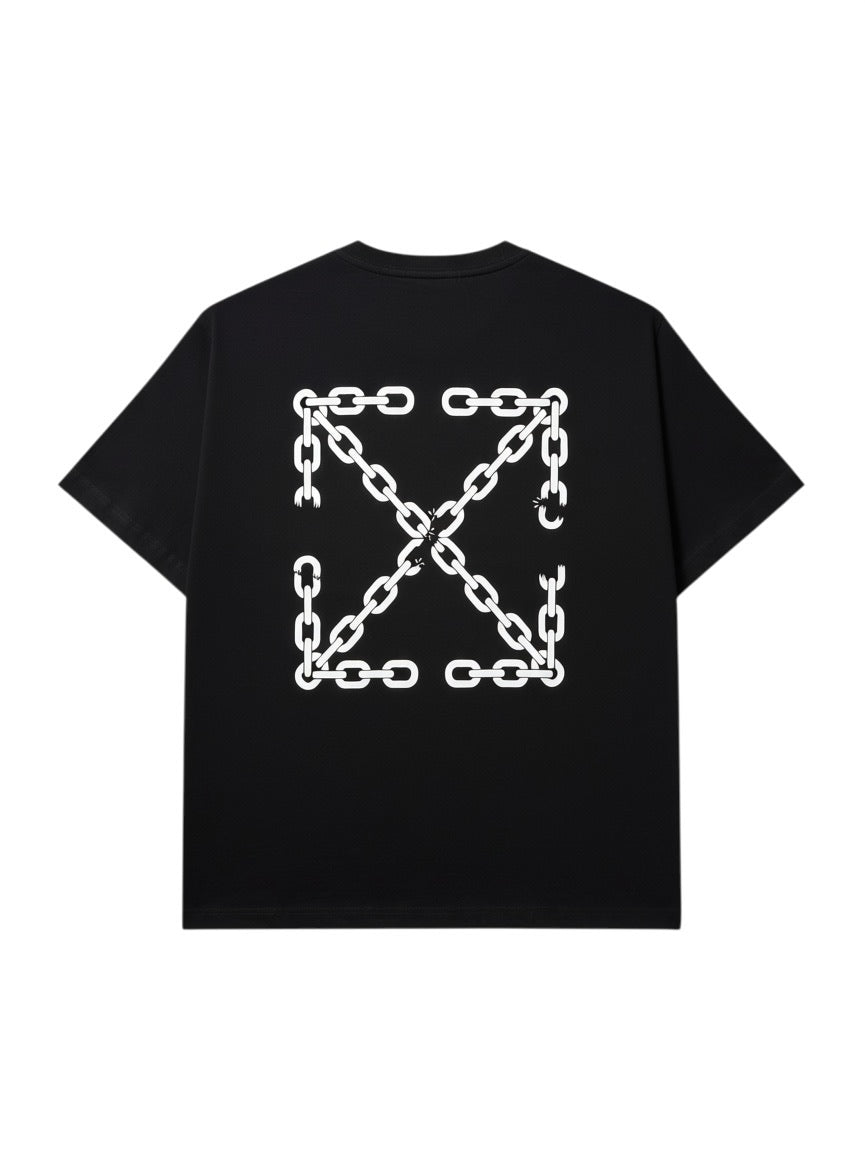 Off-White Chain Arrow Overskate Black Tee CSN*