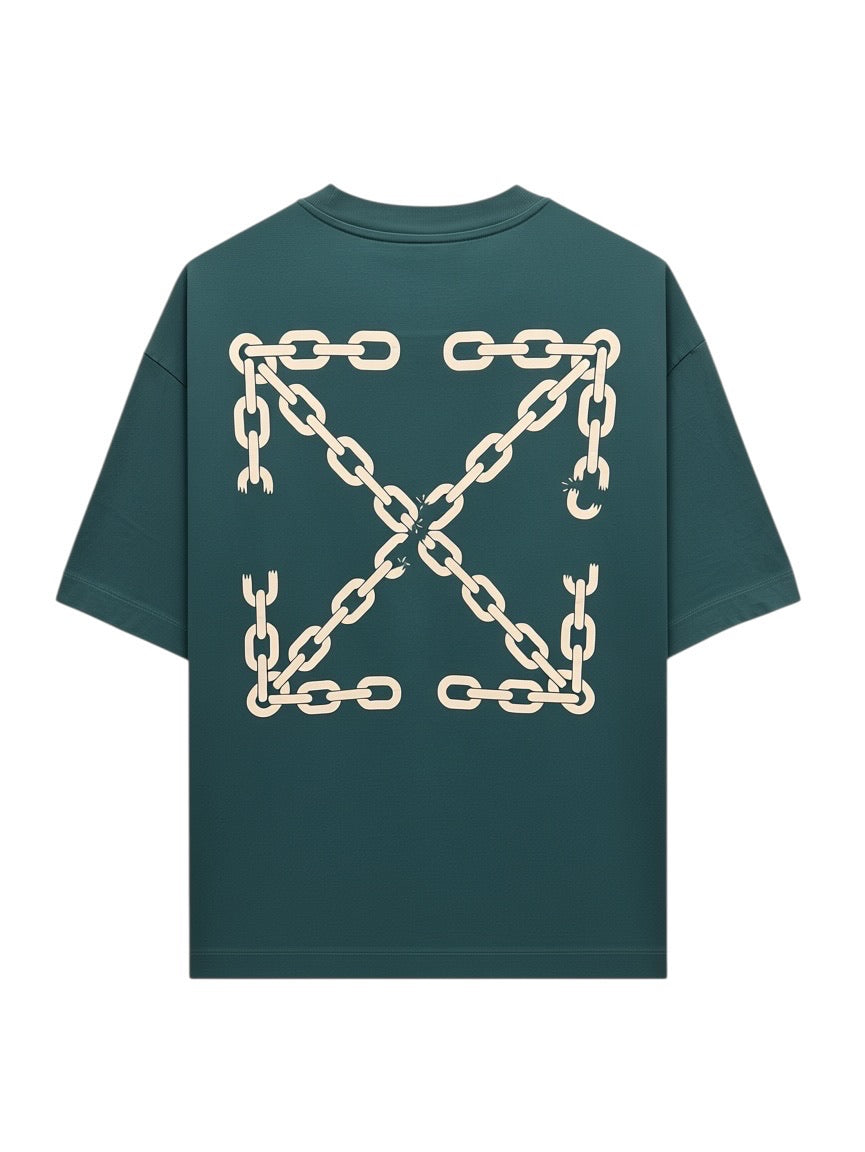 Off-White Chain Arrow Overskate Blue Tee CSN*