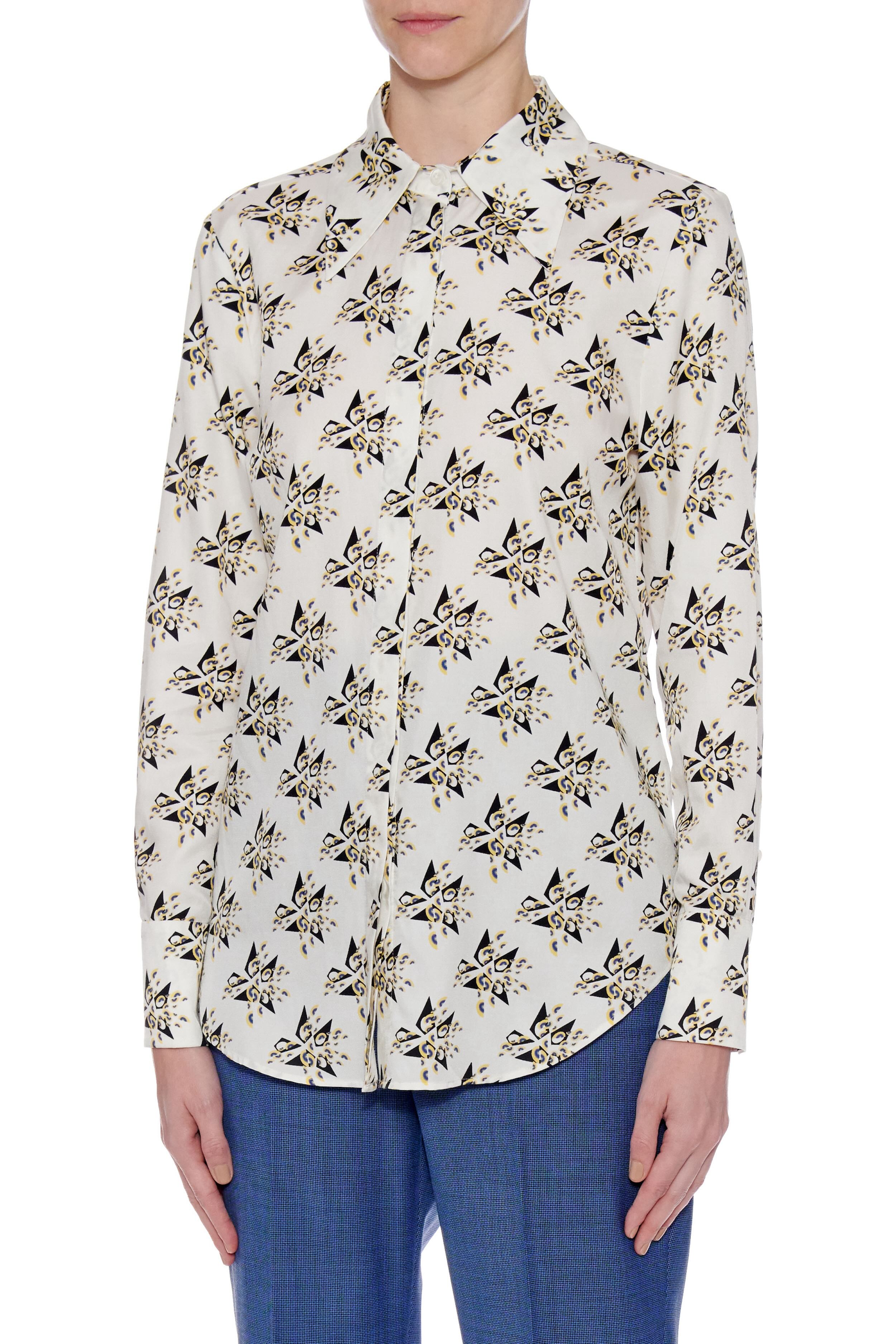 Montrieul Shirt - Button-Down Long Sleeve Blouse In Geometric Print CSN