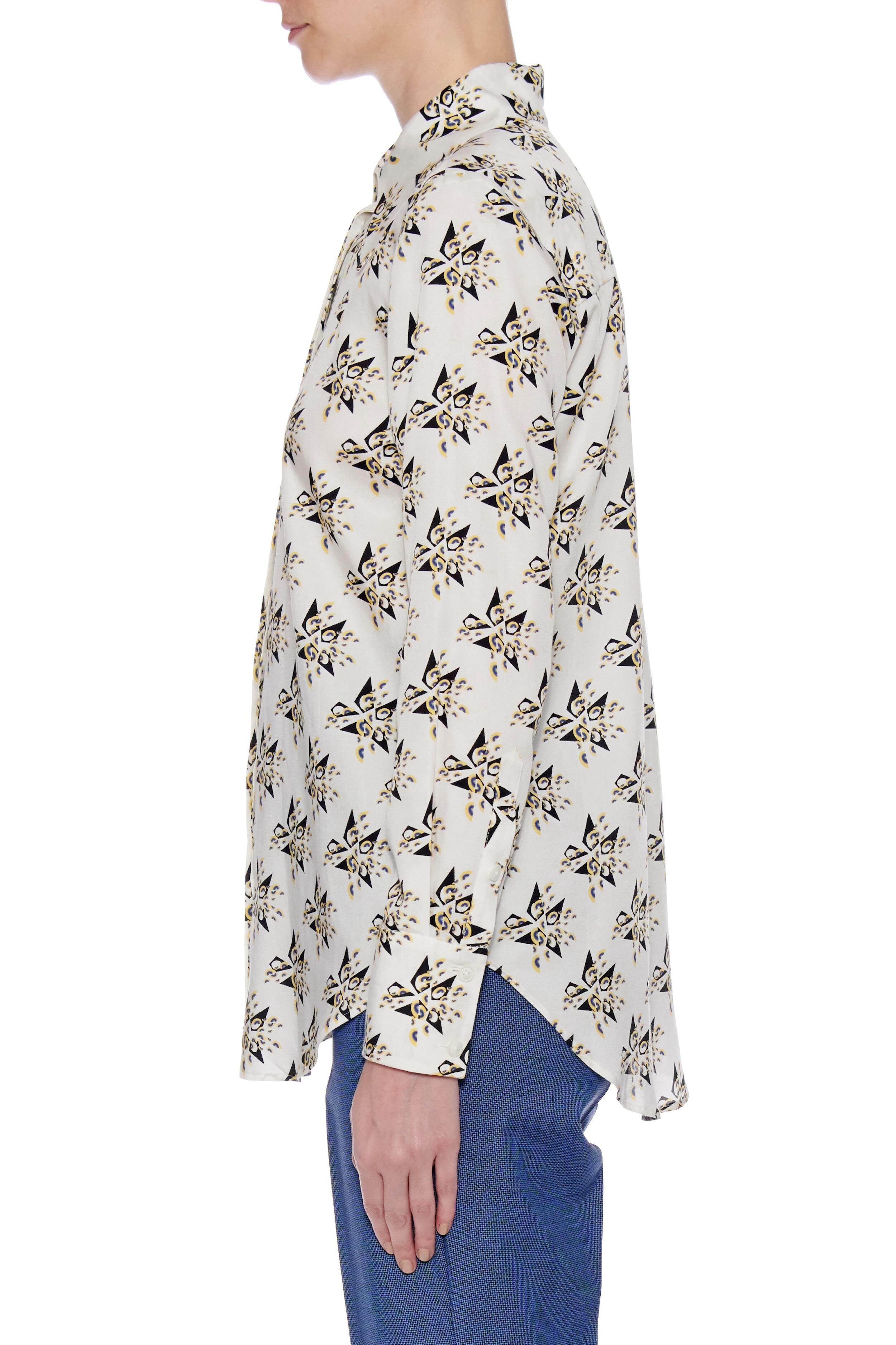 Montrieul Shirt - Button-Down Long Sleeve Blouse In Geometric Print CSN