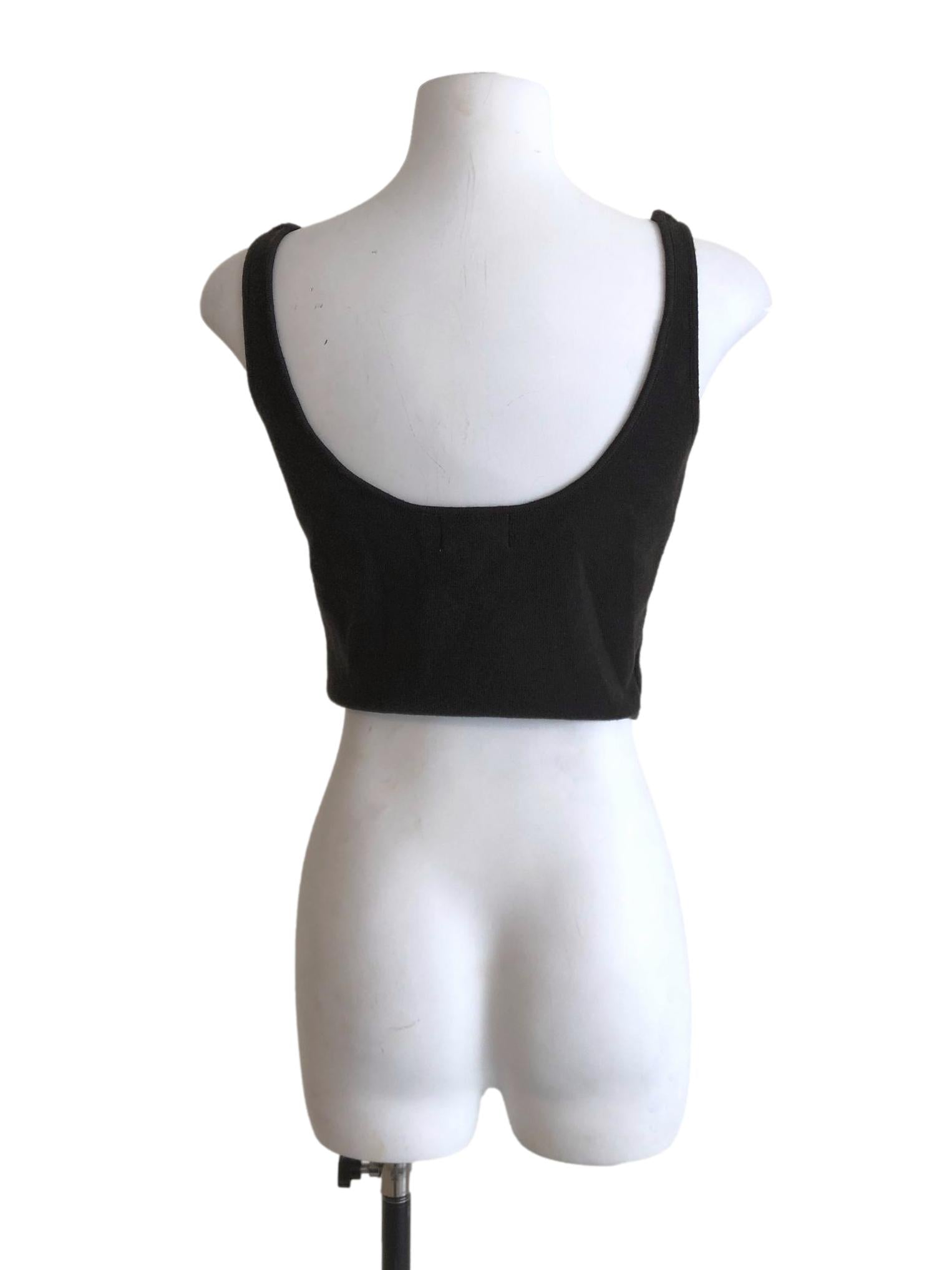 Scoop-Back Jersey Crop Top