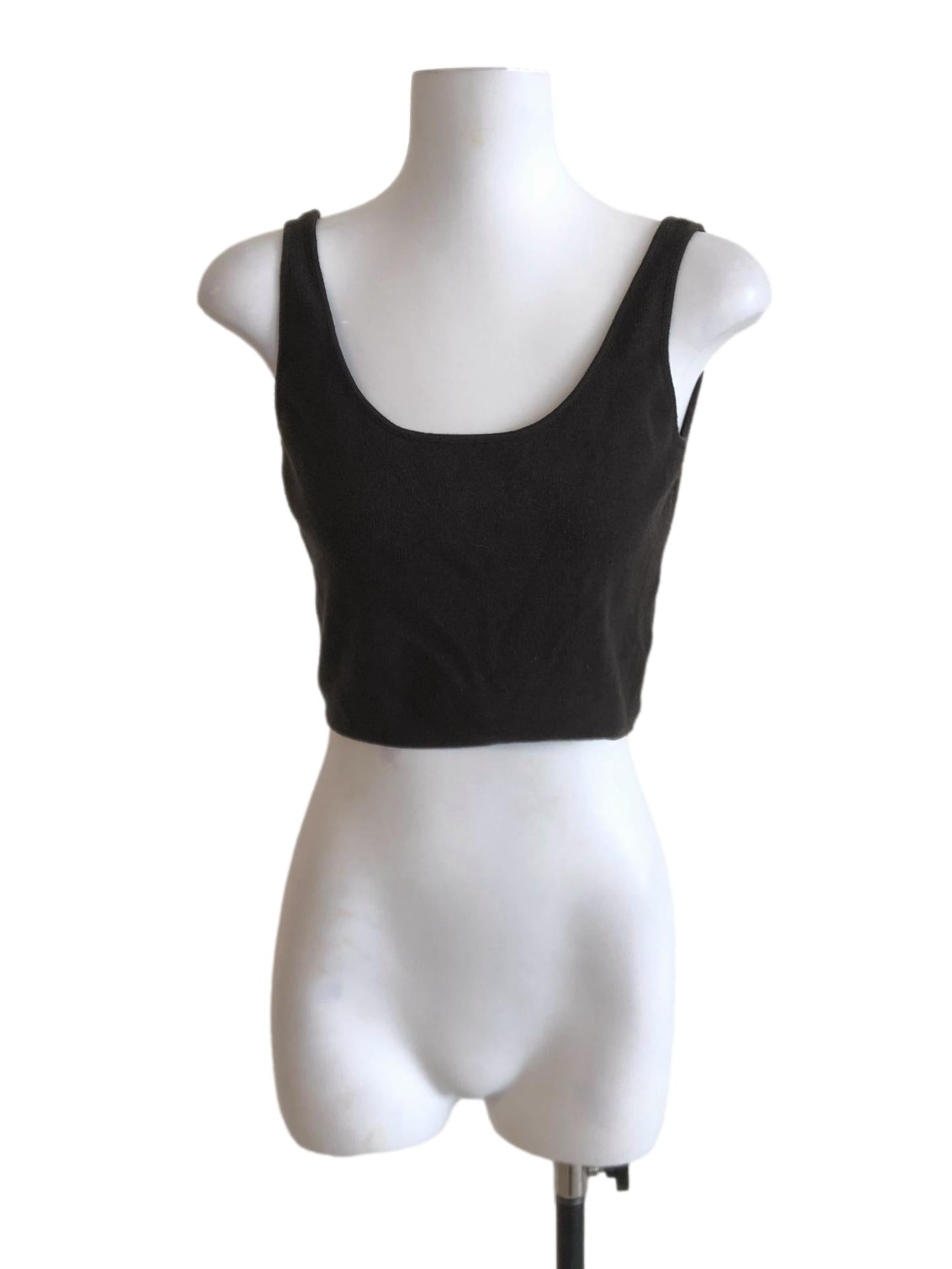 Scoop-Back Jersey Crop Top