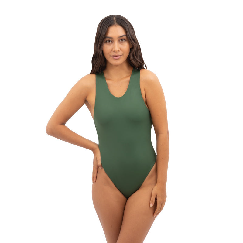 Santorini Swimsuit - Seaweed Green CSN