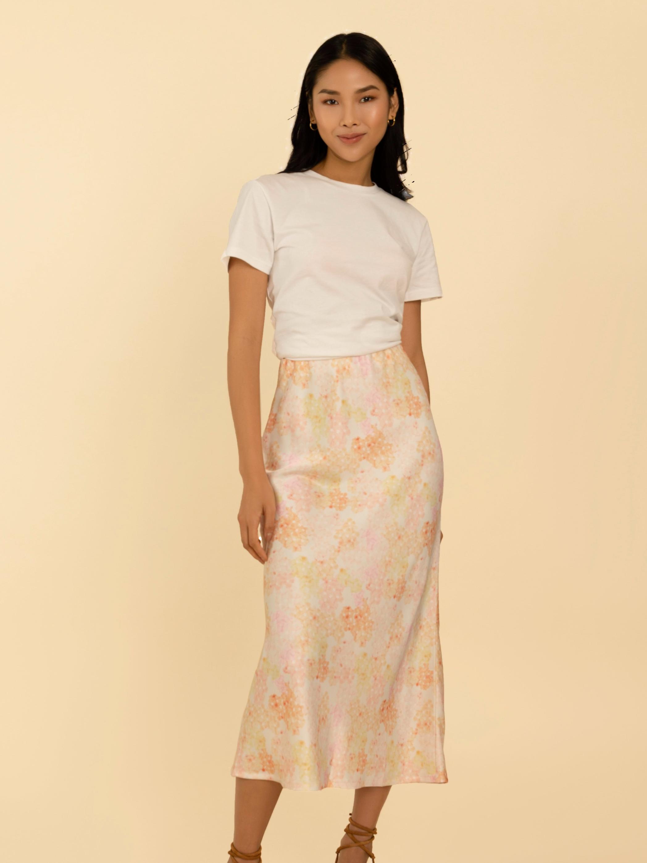 Olivia Slip Skirt In Pink Floral CSN