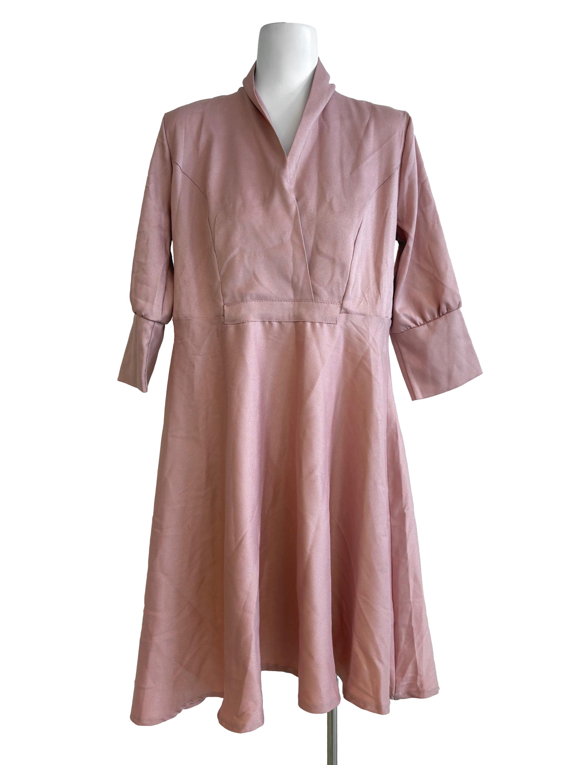 Salmon Pink A-Line Dress