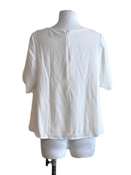 Chiffon White Loose Blouse TTR