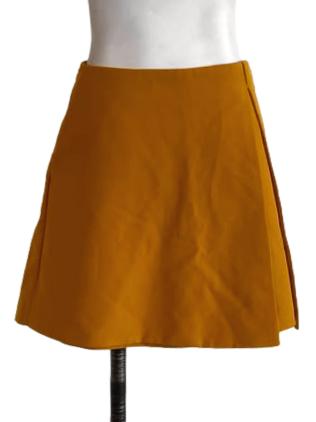 Canary Mustard Yellow Front Slit Skorts