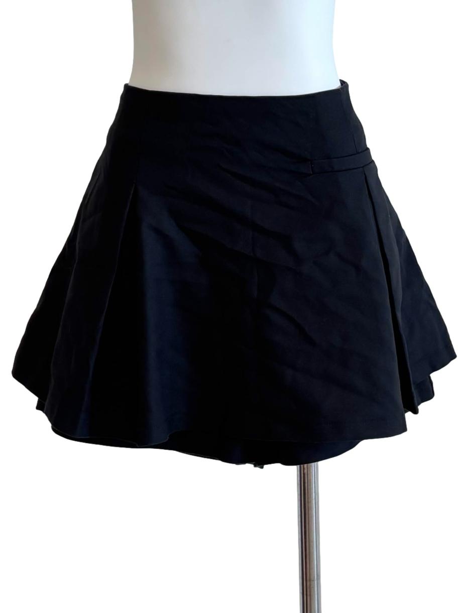 Soft Black A-Line Skorts