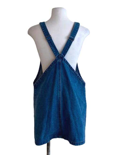 Denim Blue Floral Embroidery Dress