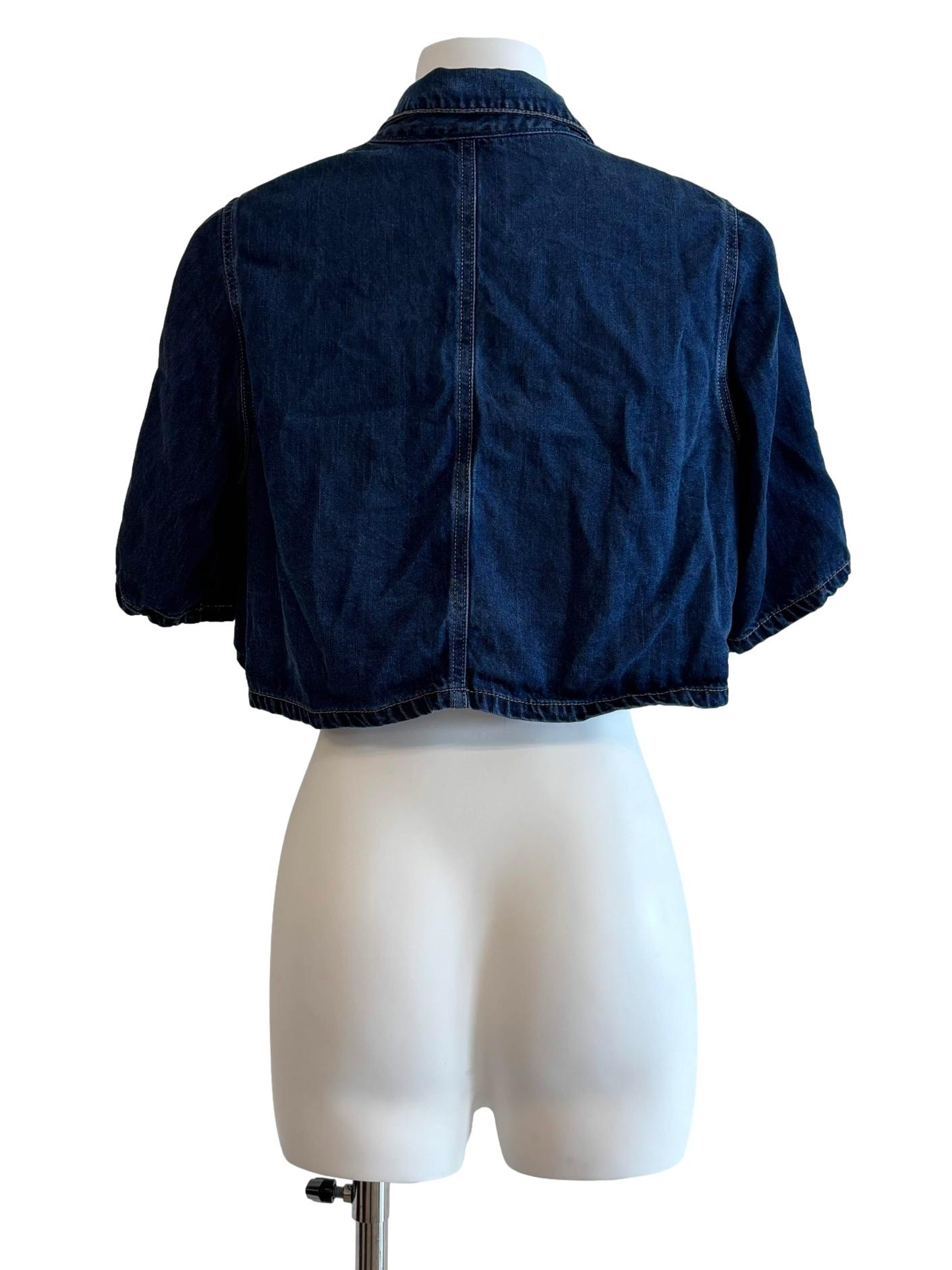 Blue Denim Crop Top