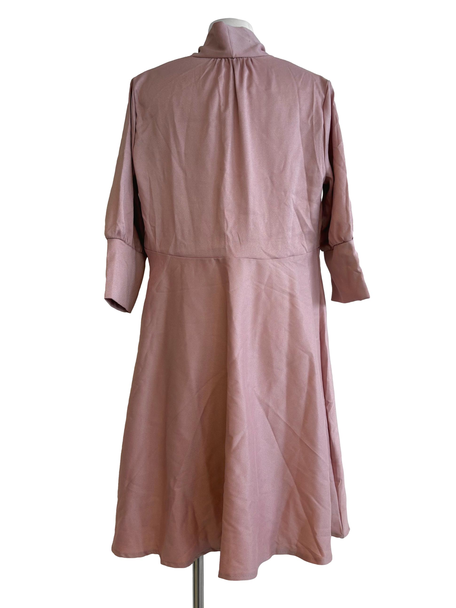 Salmon Pink A-Line Dress