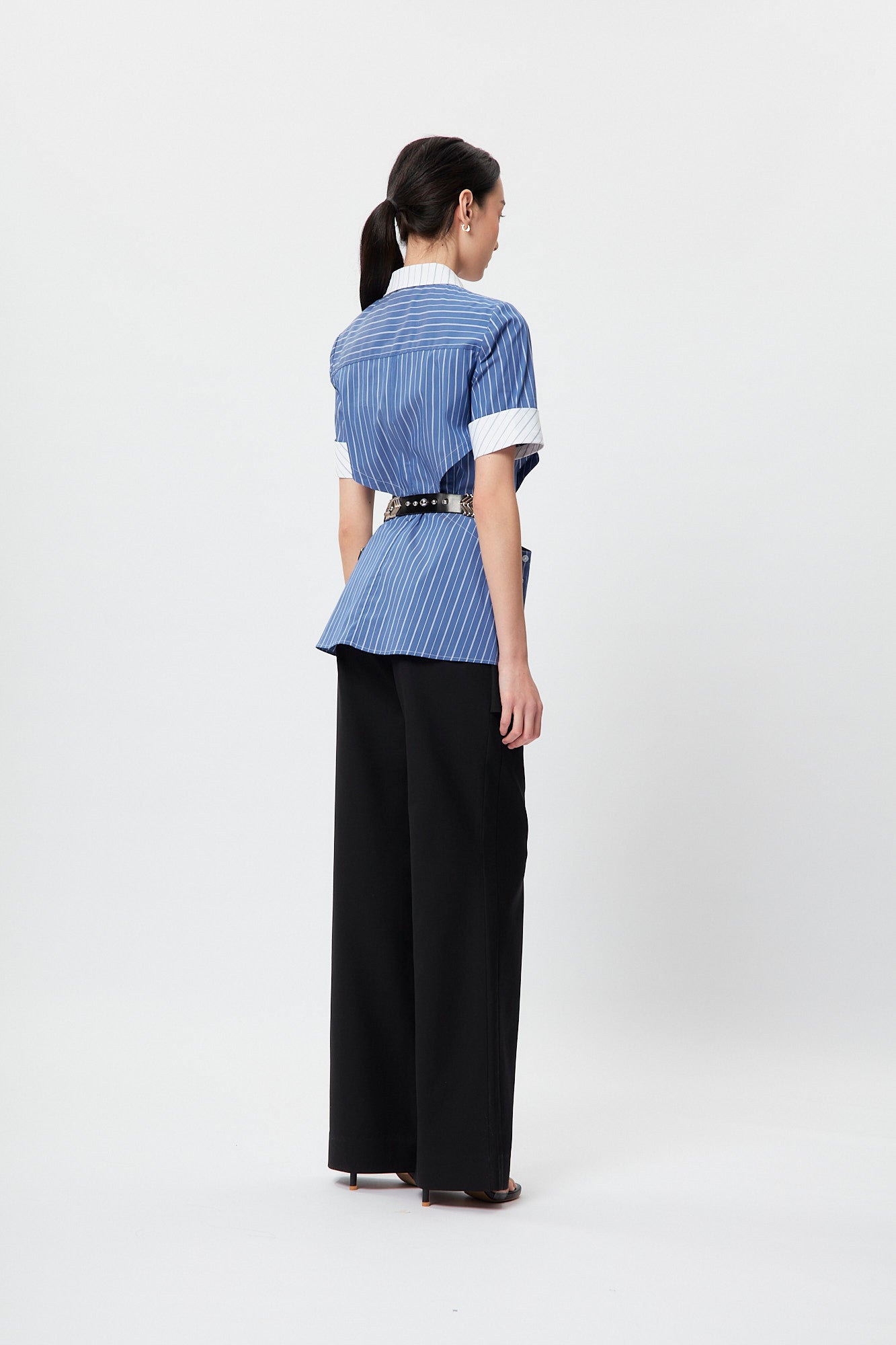 Structural Layers Shirt In Blue Stripe CSN
