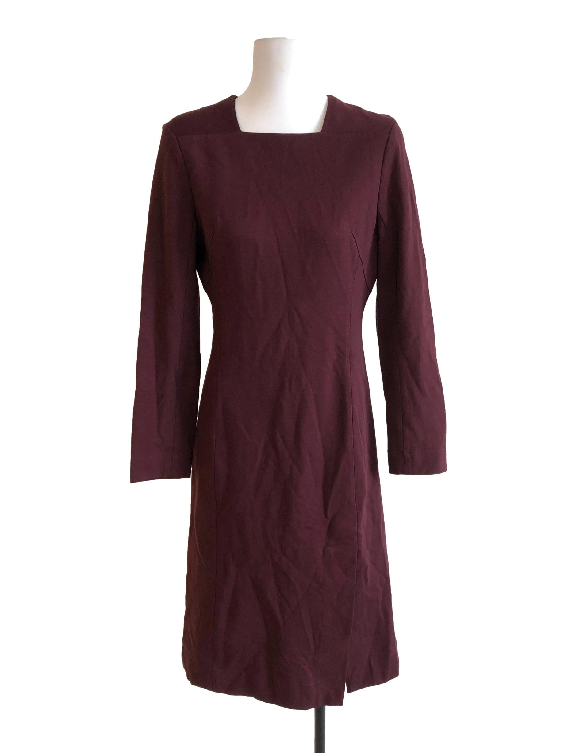 Brick Red Long Sleeve Bodycon Dress