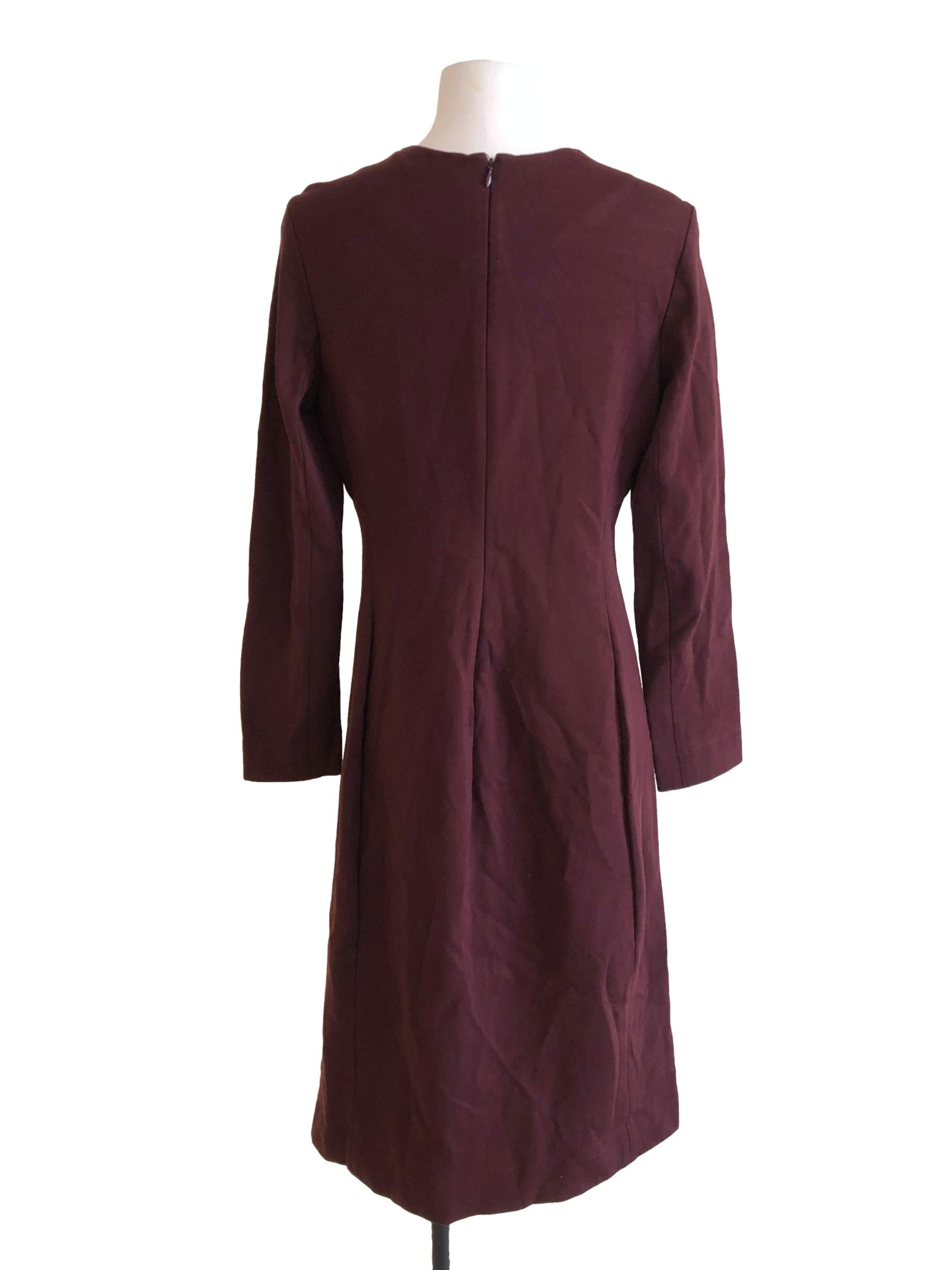 Brick Red Long Sleeve Bodycon Dress