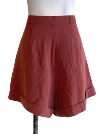 Blush Dusty Pink Pleated Shorts