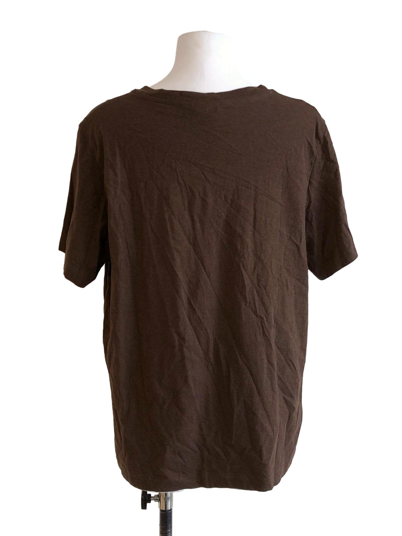 Coffee Brown V Neck Summer T Shirts
