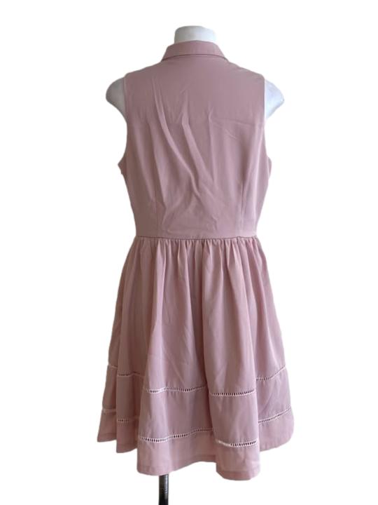 Lemonade Pink Button Down Drop Waist Dress