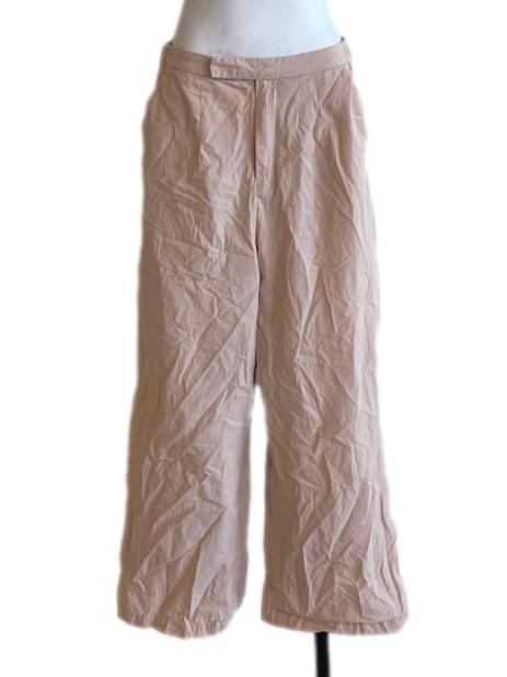 Dusty Beige Crinkle Wide Leg Pants TCL