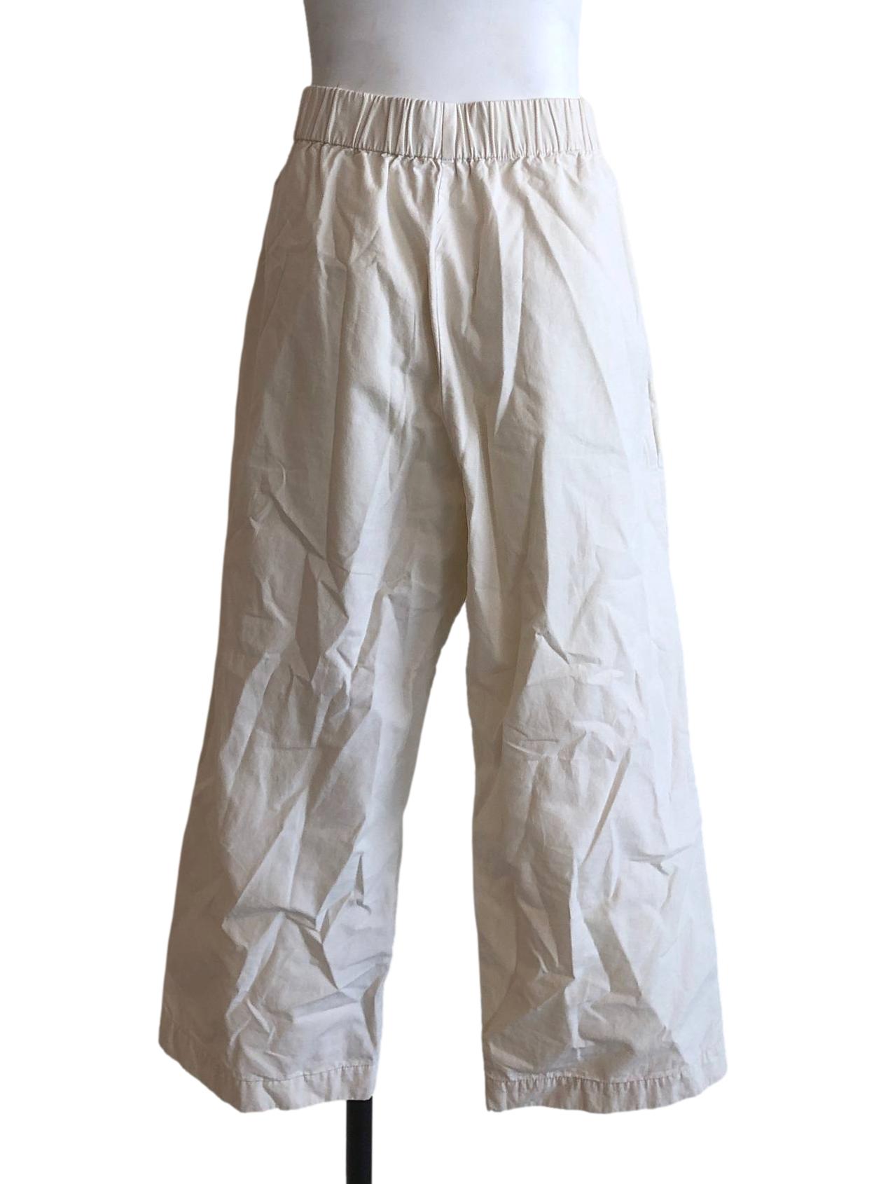 Powder White Straight Cut Pants STH