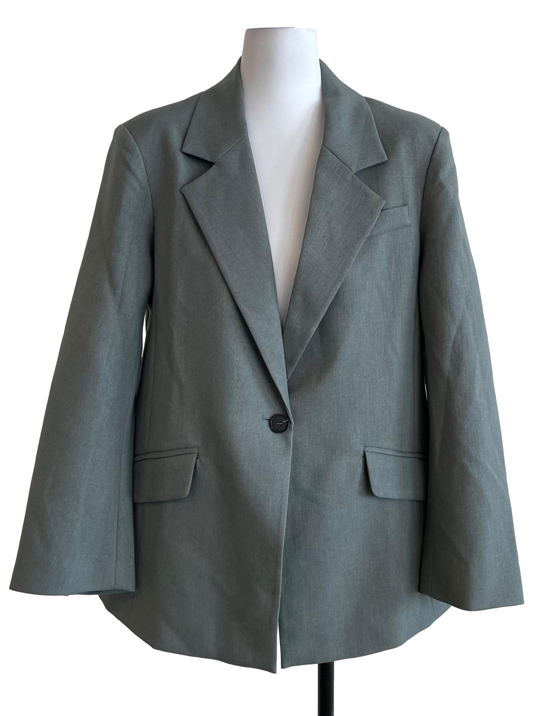 Sage Green Single Breasted Blazer LB