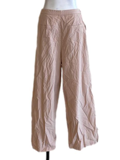Dusty Beige Crinkle Wide Leg Pants TCL