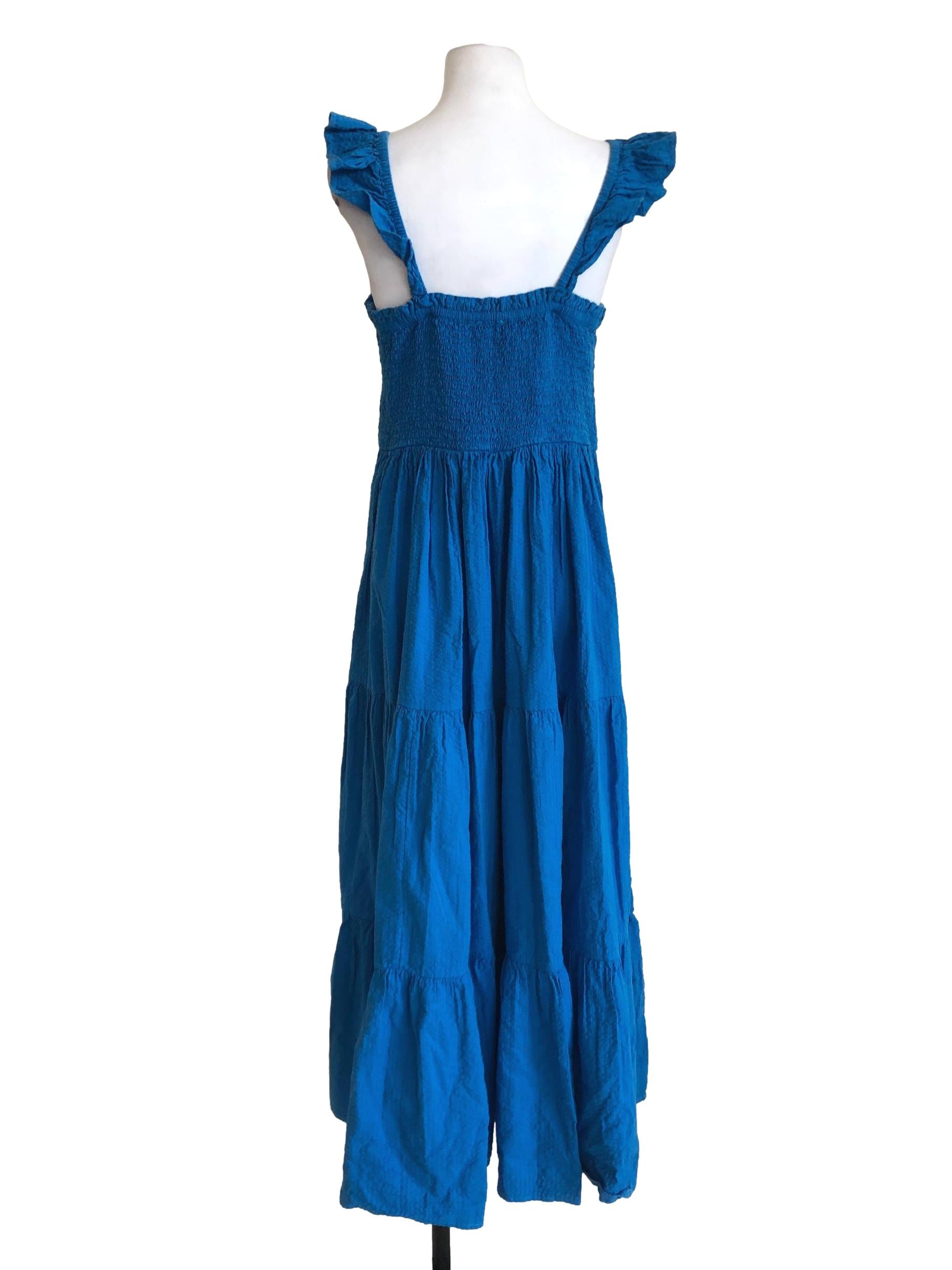 Sky Blue Sleeveless Puff Dress