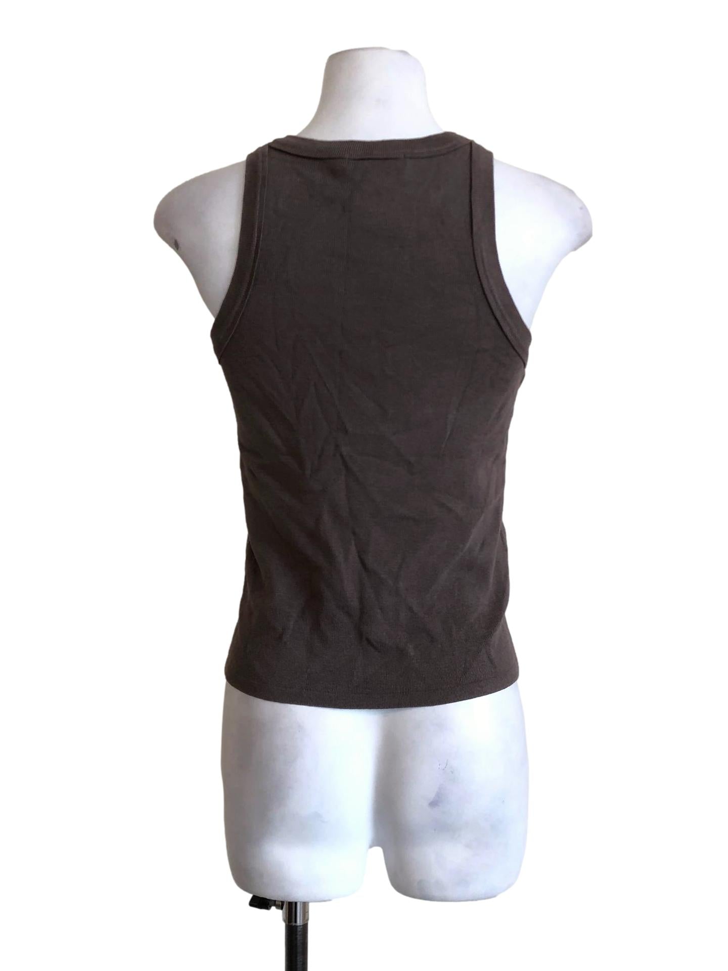 Fossil Grey Sleeveless Tank Top TWL