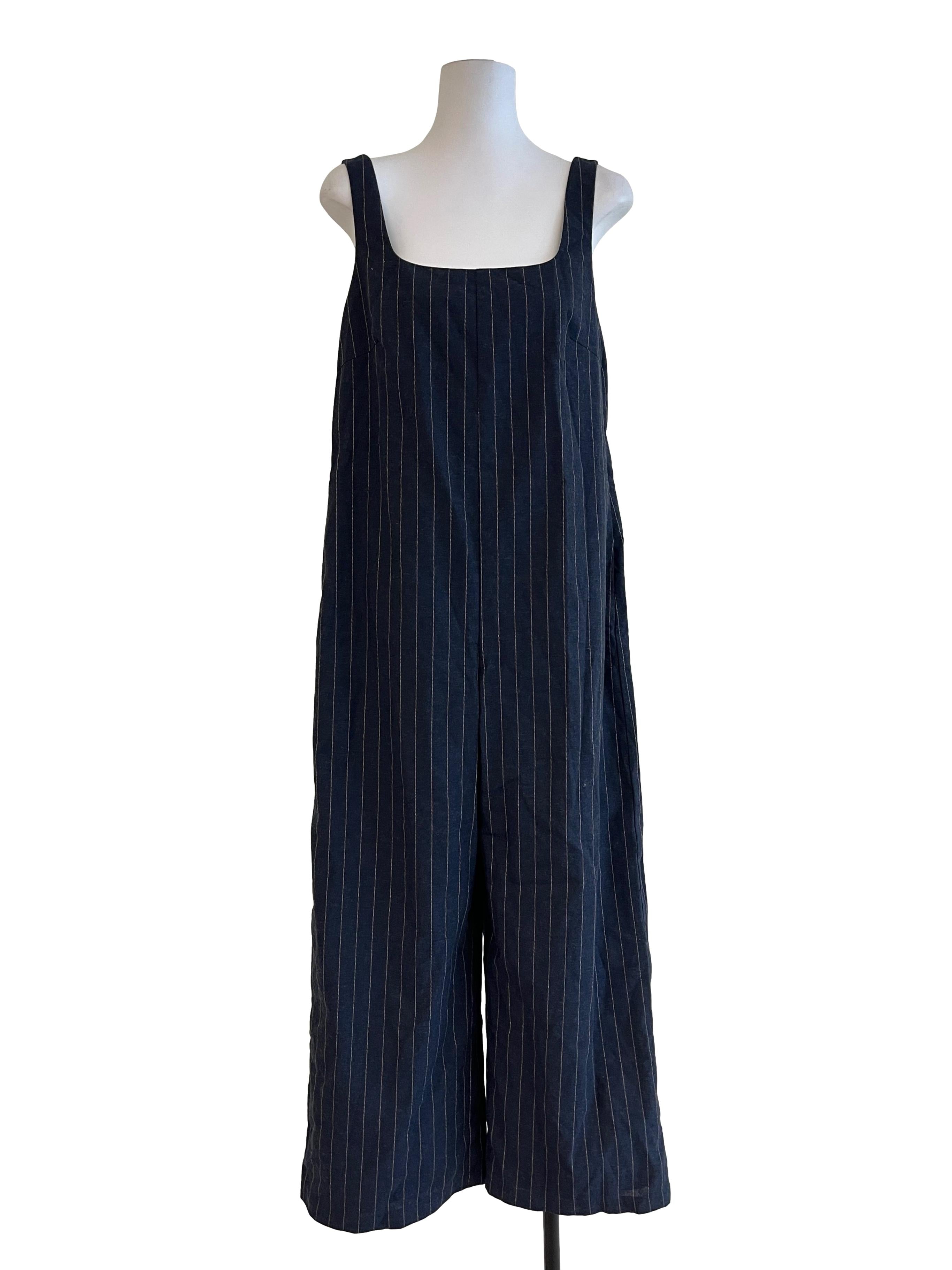 Shadow Grey Square Sleeveless Jumpsuit