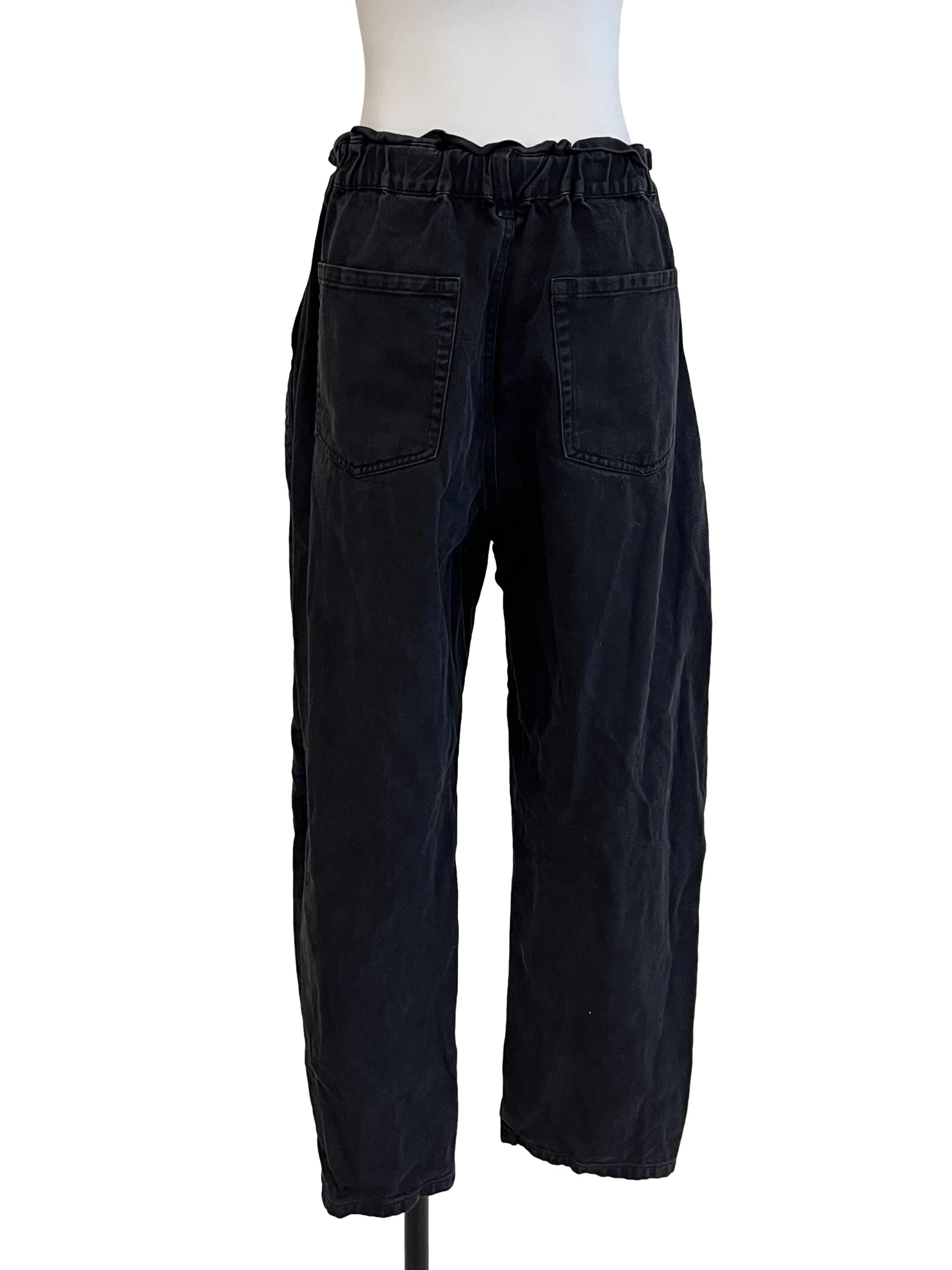 Onyx Black Paperbag Jeans