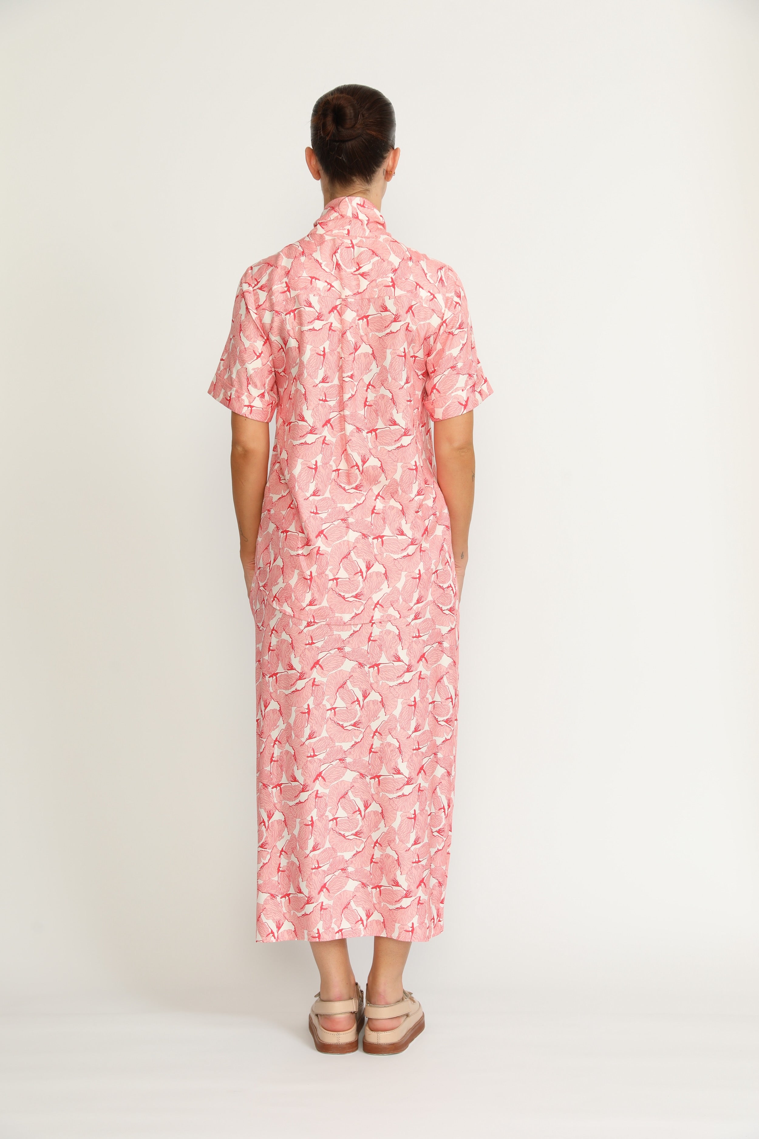 Horn Blouse - Blouse In Pink Petal Print CSN