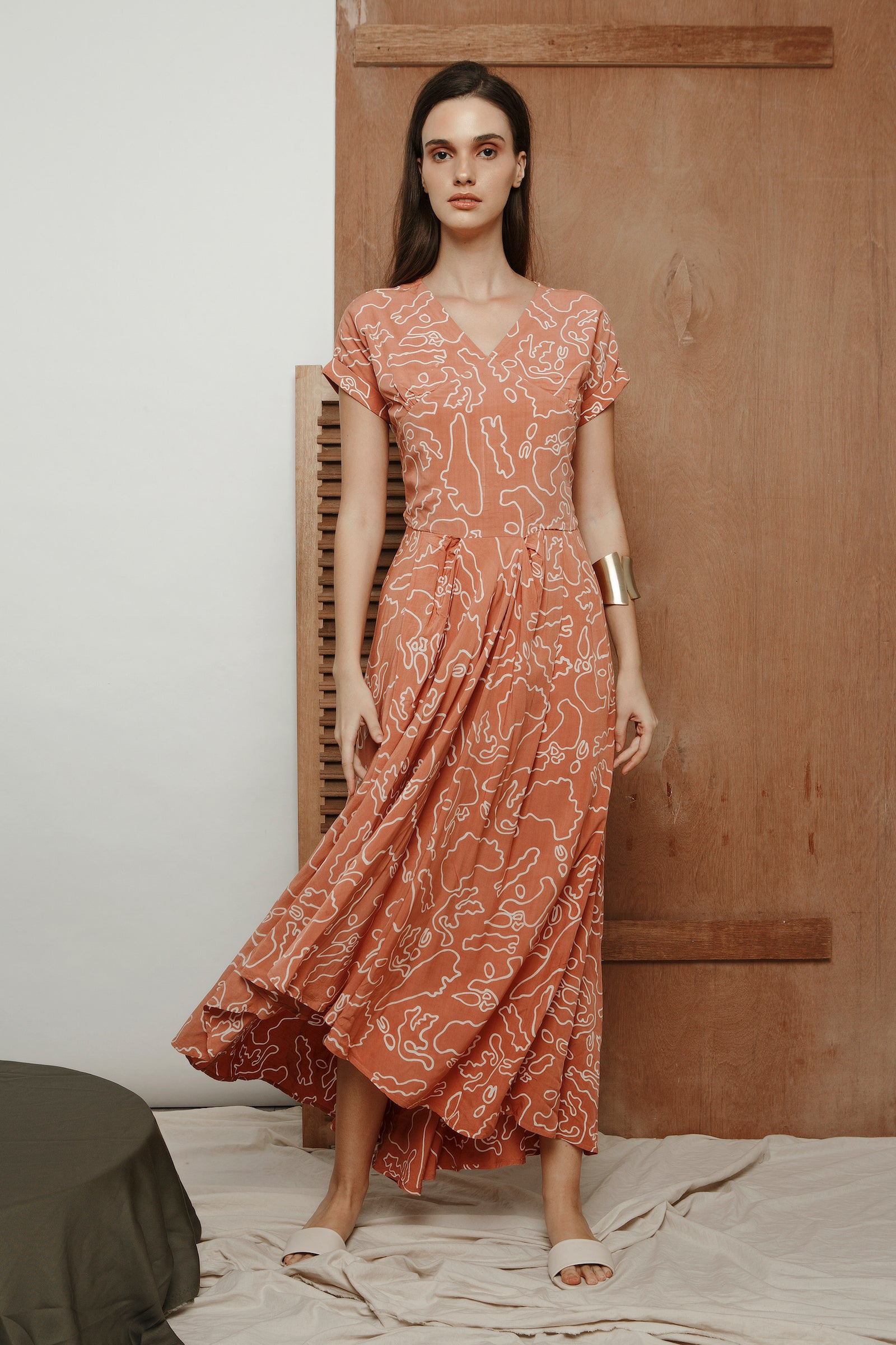 Peach Brown Bailey Dress CSN