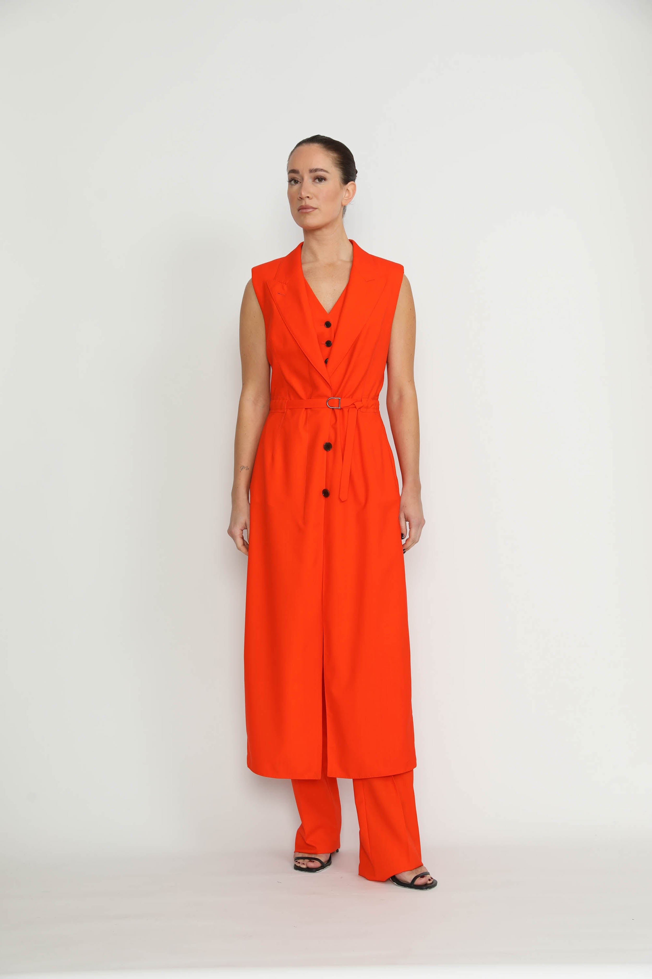 Basel Trenchcoat - Sleeveless Trench In Sweet Orange CSN