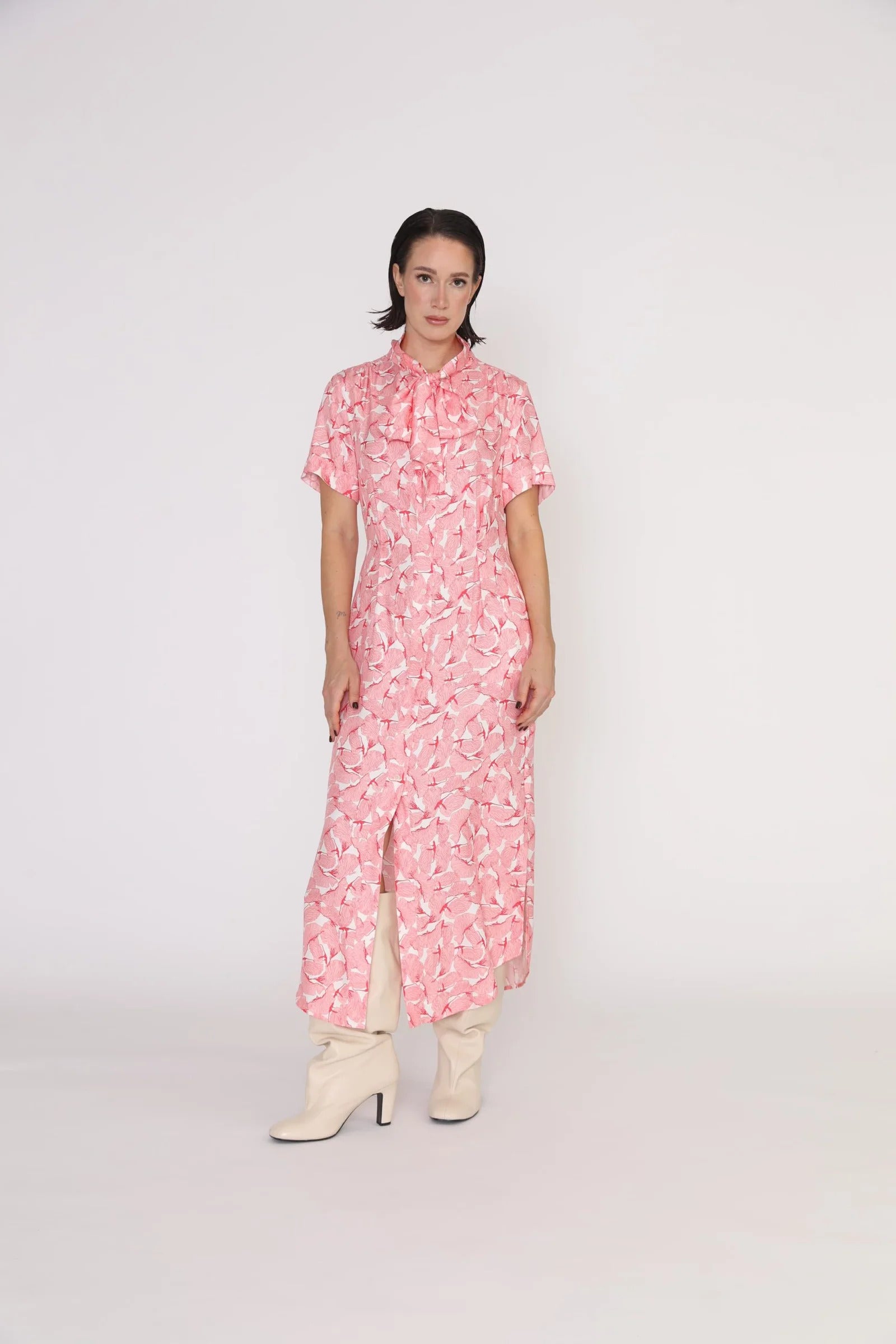 Port Dress - Port Relaxed Maxi Dress In Pink Petal Print CSN