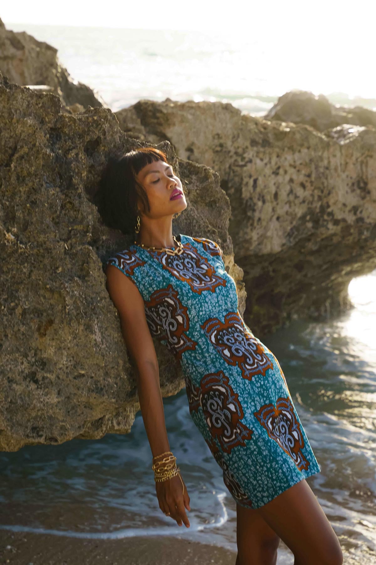 Dela Open Back Mini Dress - Blue CSN*